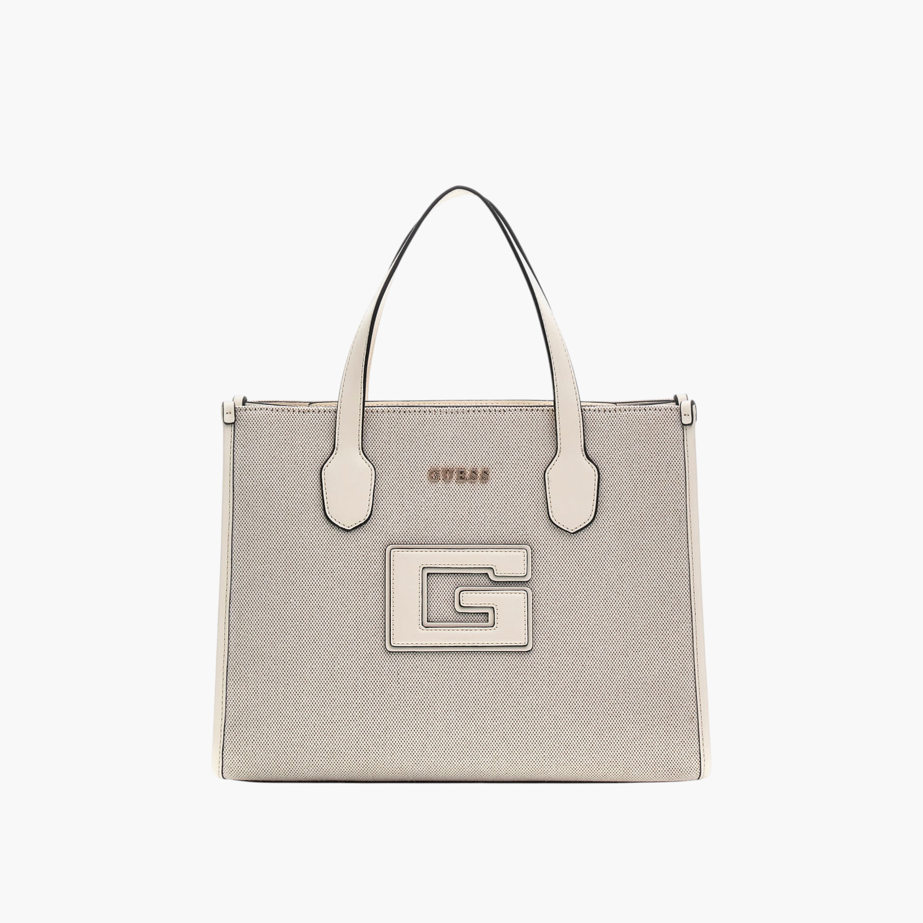 Guess G STATUS Canvas Tote Bag with Logo-women-bagsandwallets-handbags-image-1