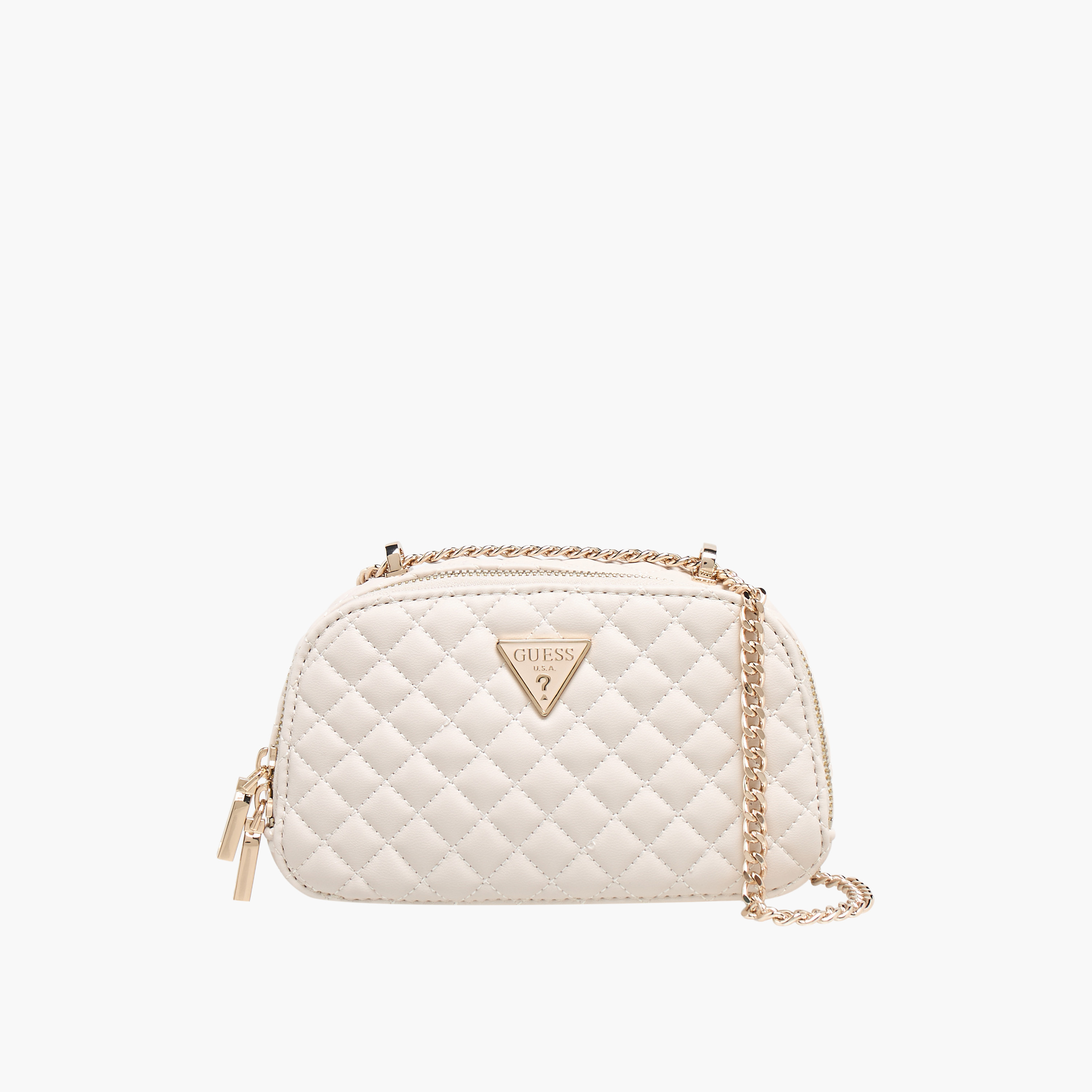 Guess Eco Rianee Quilted Crossbody Bag with Chain Strap-women-bagsandwallets-handbags-image-1