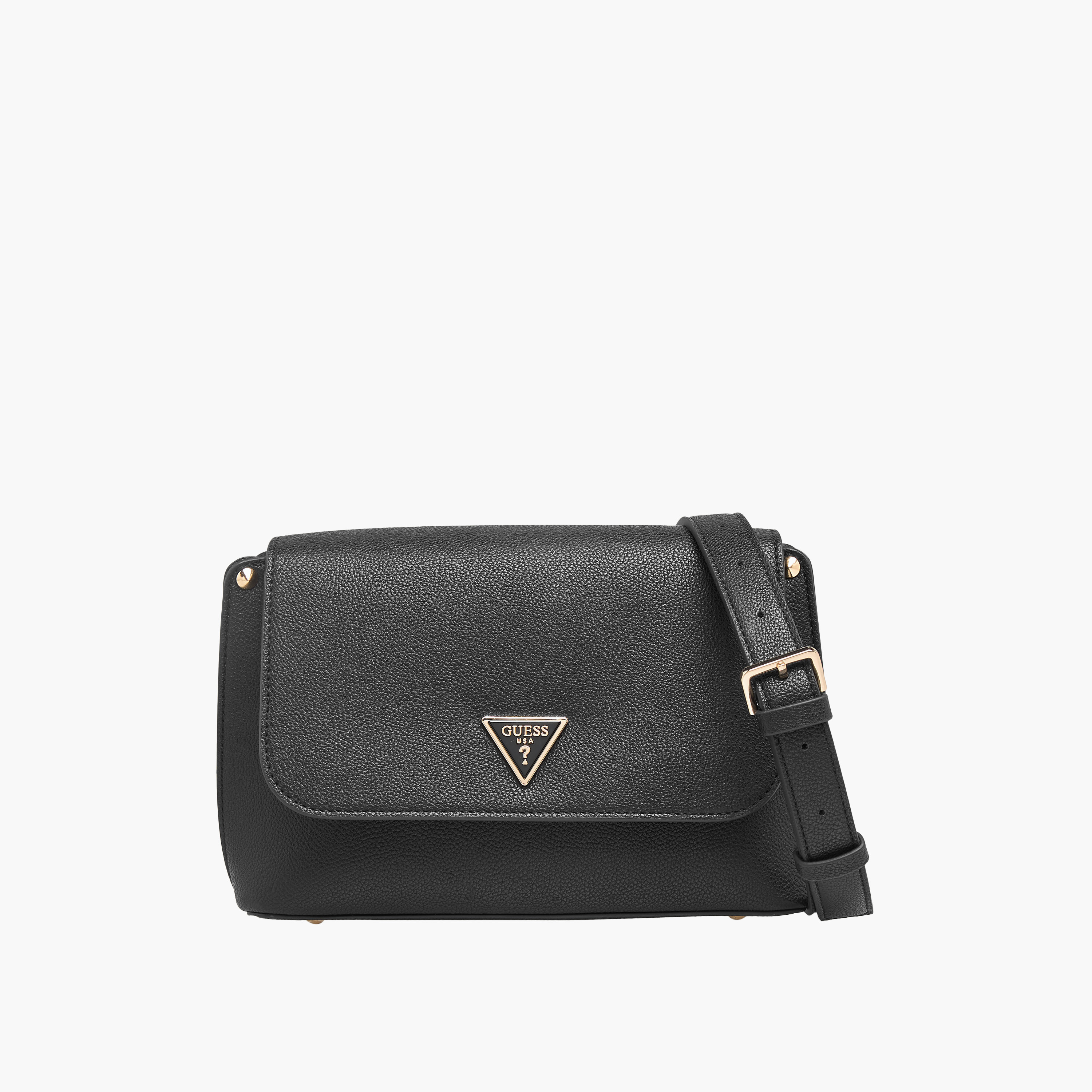 Guess Meridian Textured Crossbody Bag with Button Closure-women-bagsandwallets-handbags-image-1
