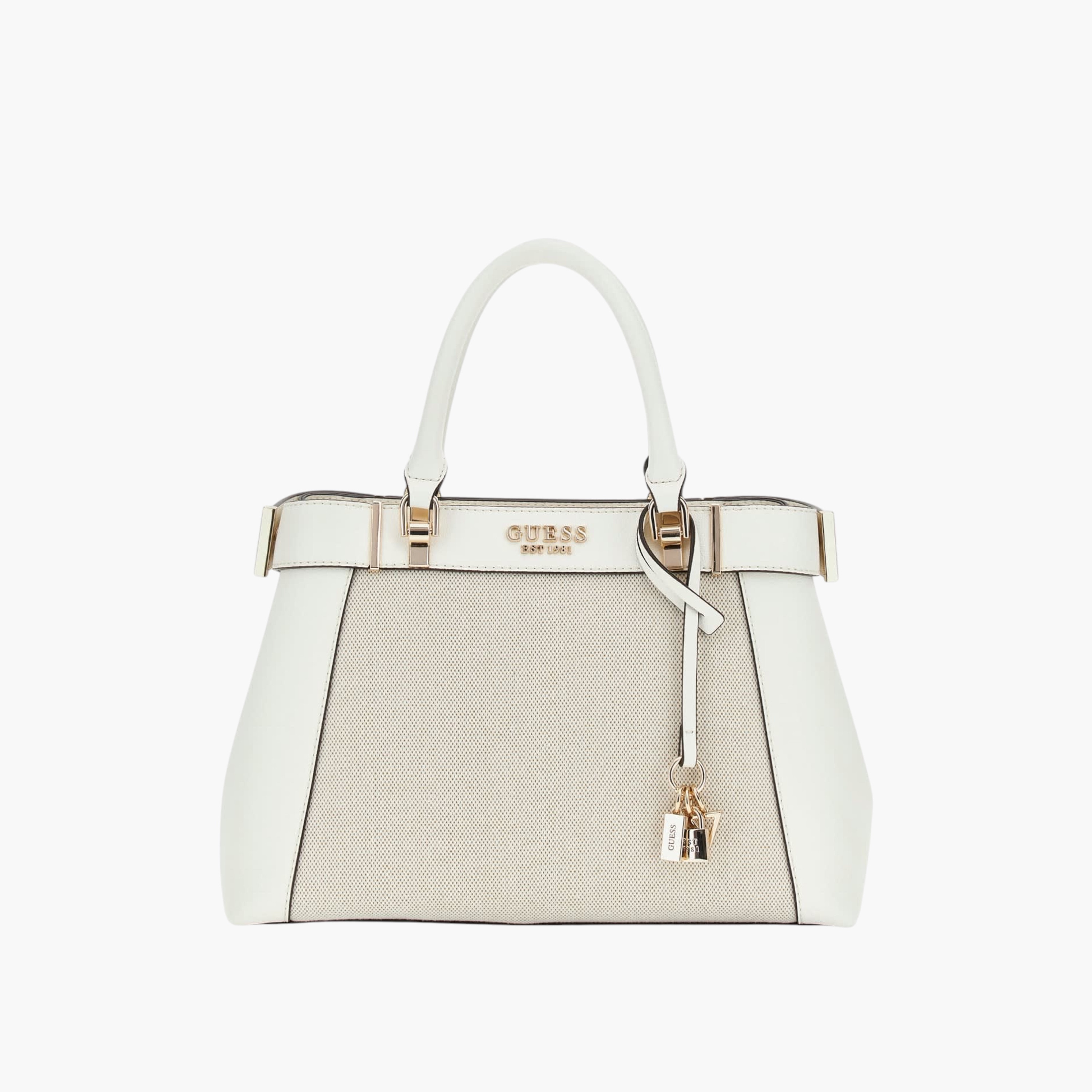 Guess ANADELA 3 Structured Faux Leather Satchel-women-bagsandwallets-handbags-image-1