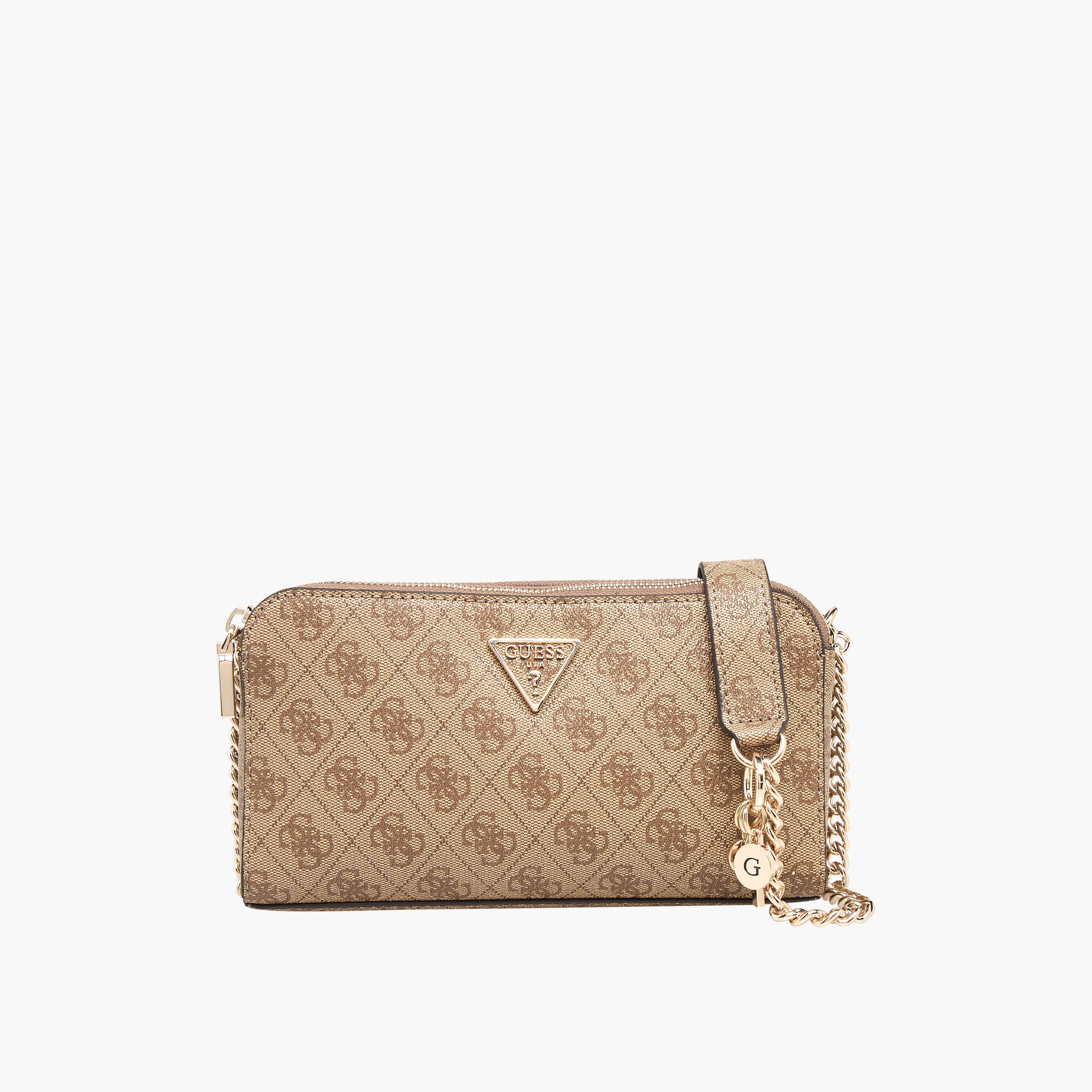 Guess Monogram Print Crossbody Bag with Chain Strap-women-bagsandwallets-handbags-image-1