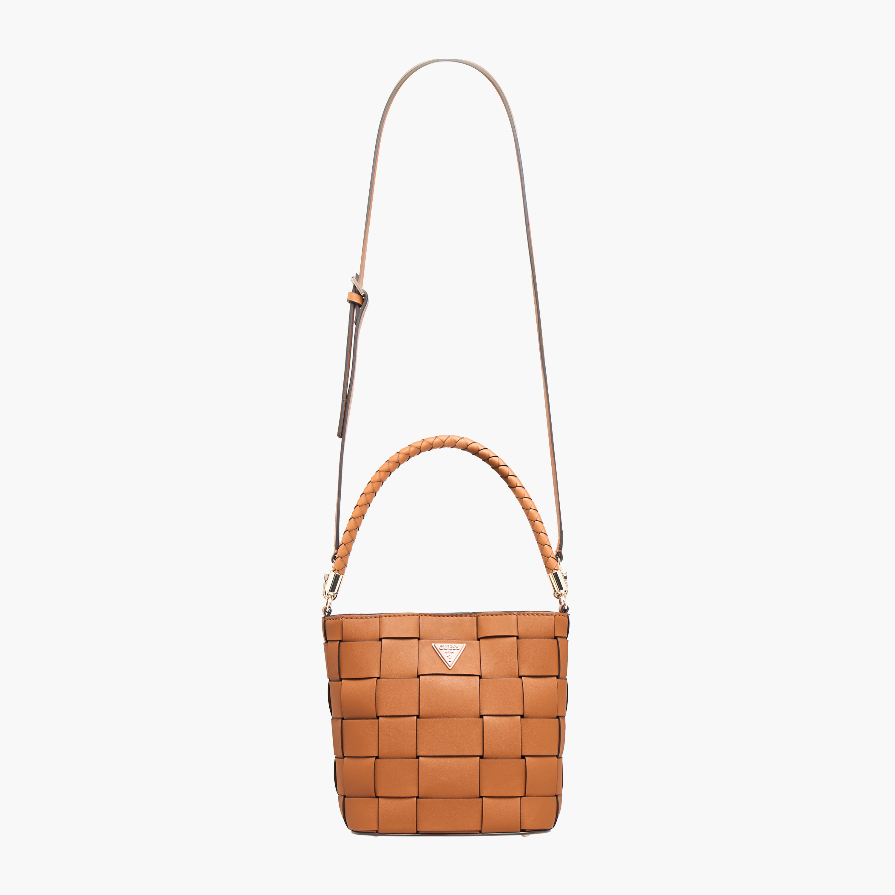 Guess Maylee Weave Textured Bucket Bag with Button Closure-women-bagsandwallets-handbags-image-3