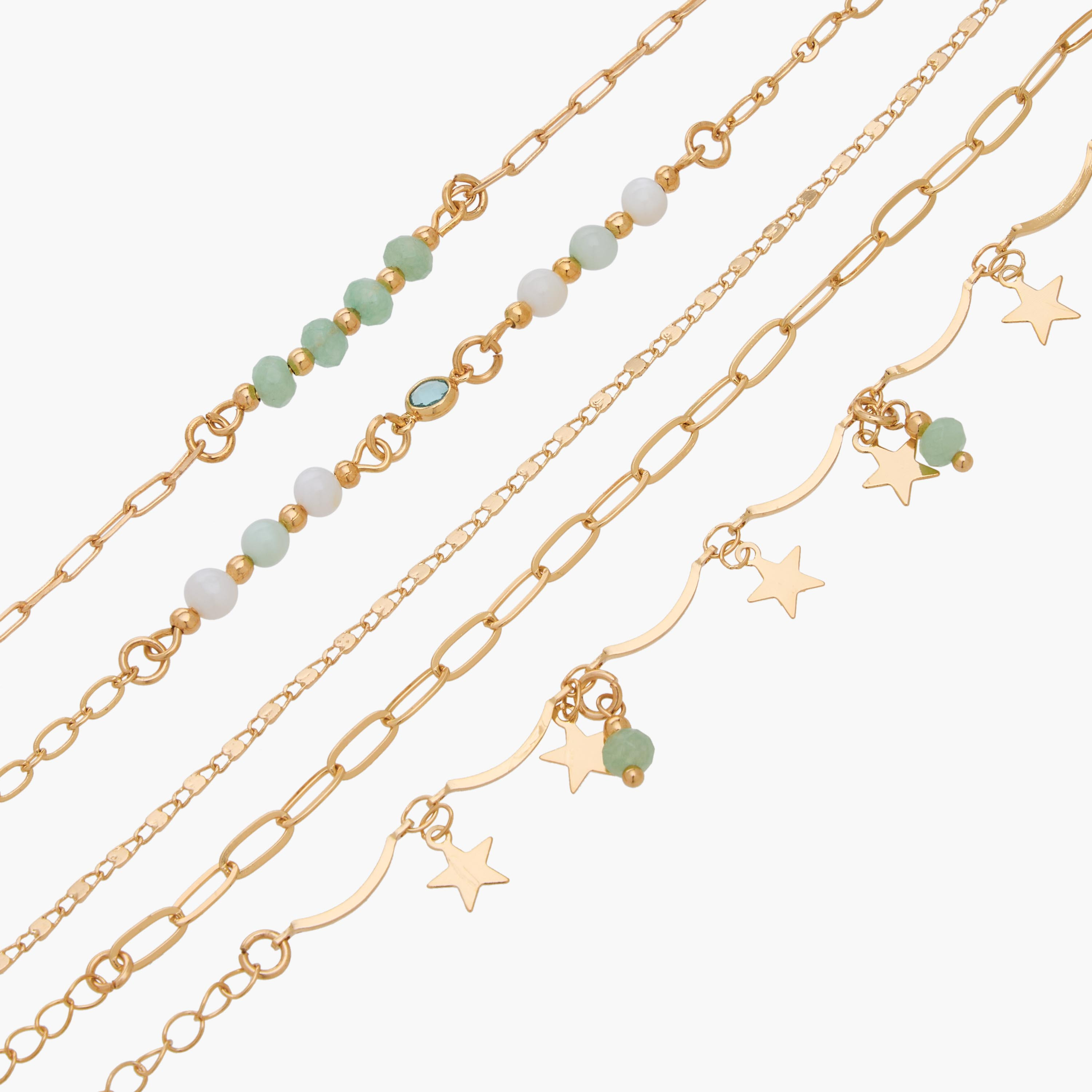 Pack of 5 Charmz Bracelet with Beads and Charm Details-girls-accessories-jewellery-image-13