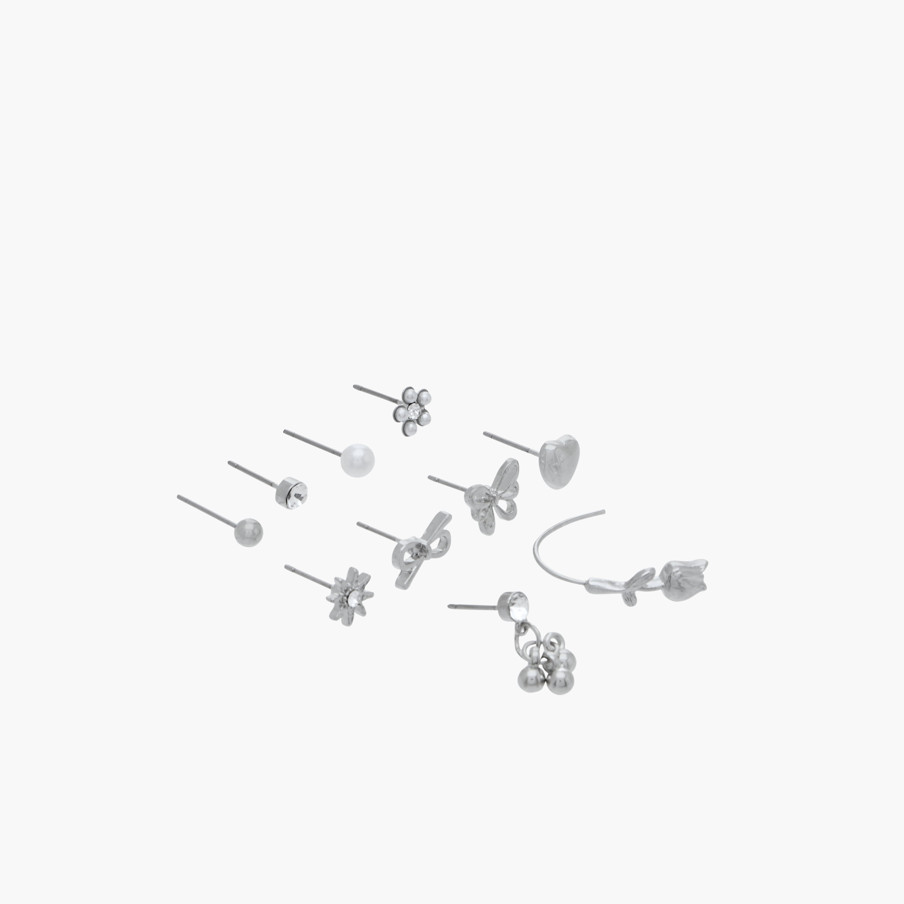 Pack of 10 Charmz Earrings with Pushback Closure-girls-accessories-jewellery-image-2