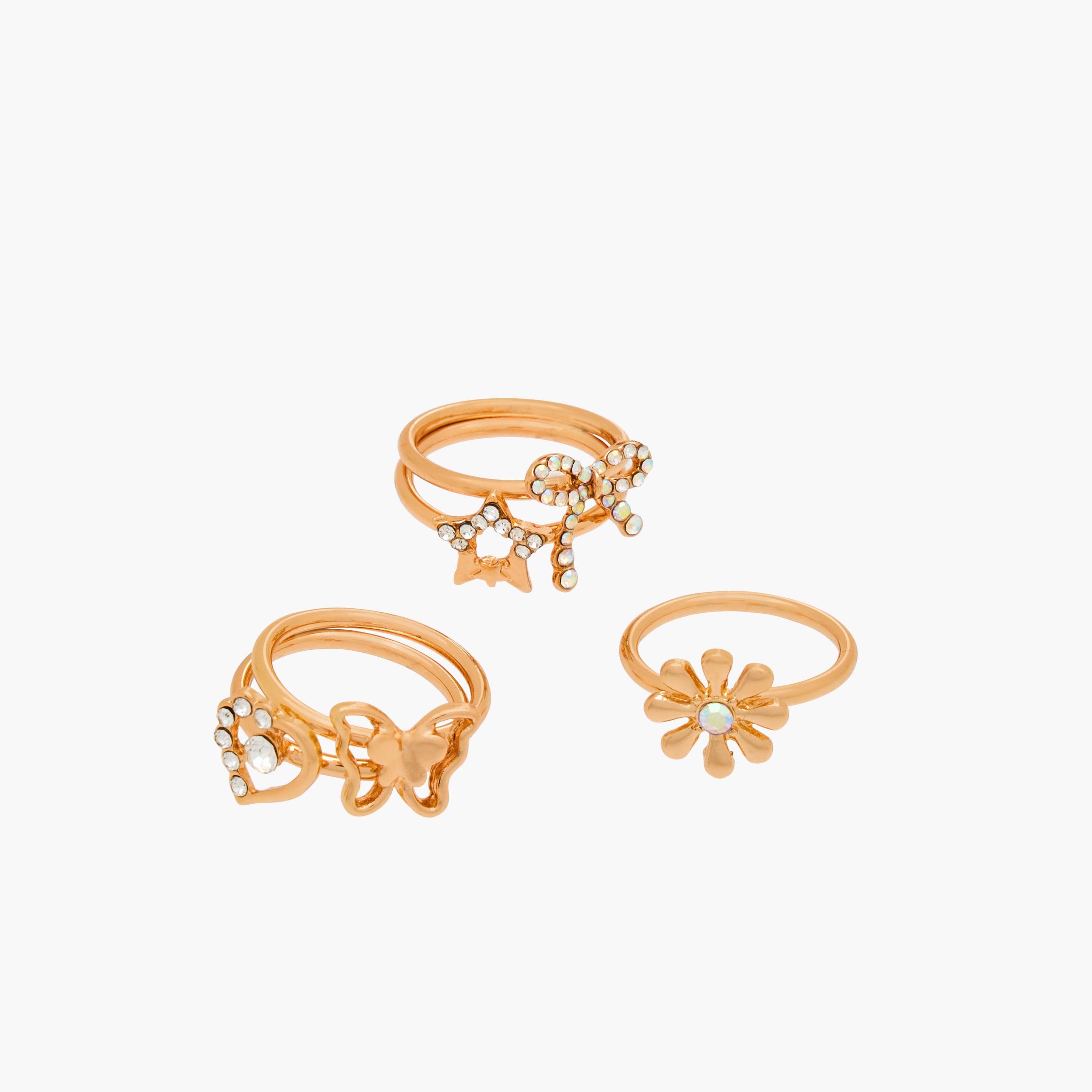 Pack of 5 Charmz Ring with Embellished Design-girls-accessories-jewellery-image-2