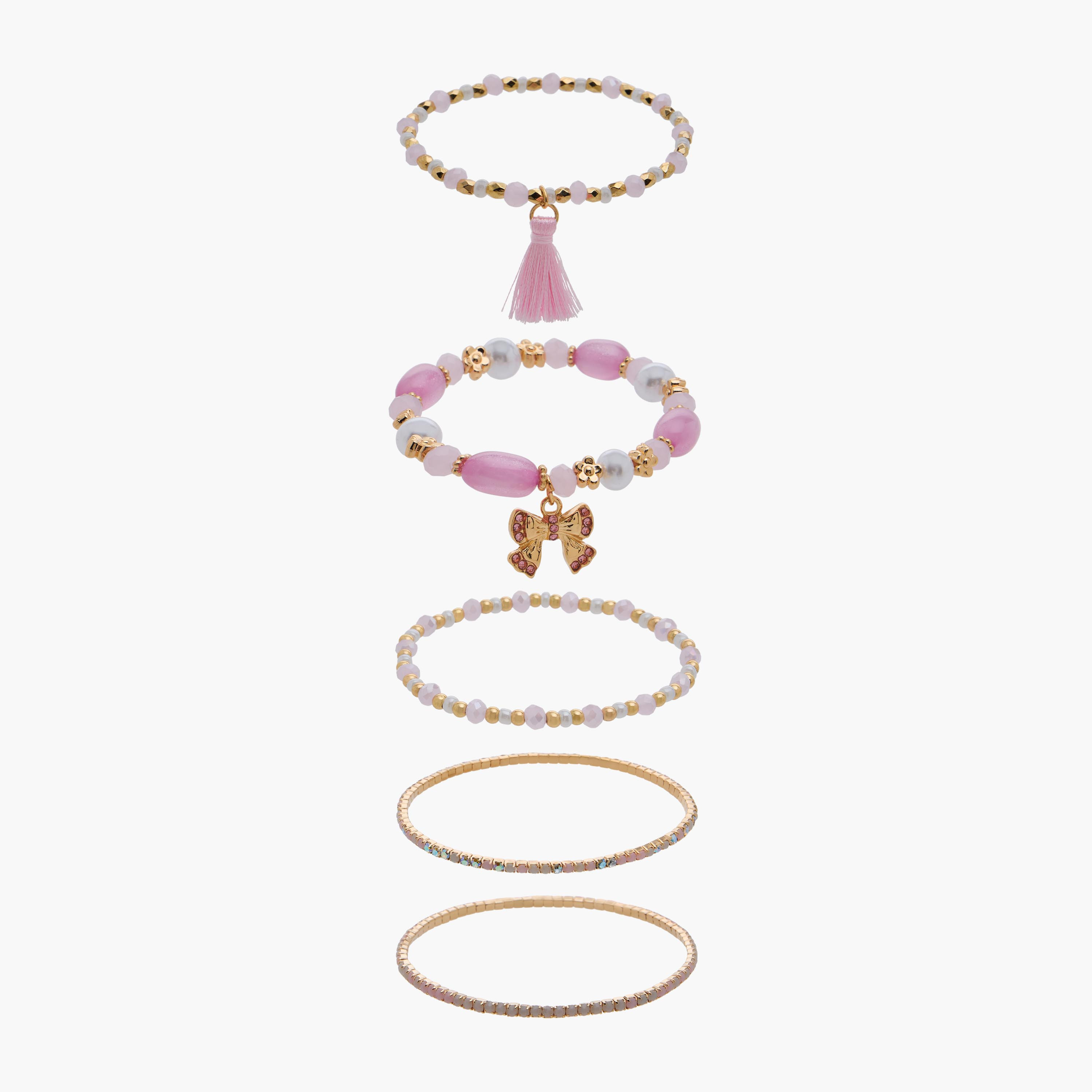Pack of 5 Charmz Bracelet with Beads-girls-accessories-jewellery-image-1