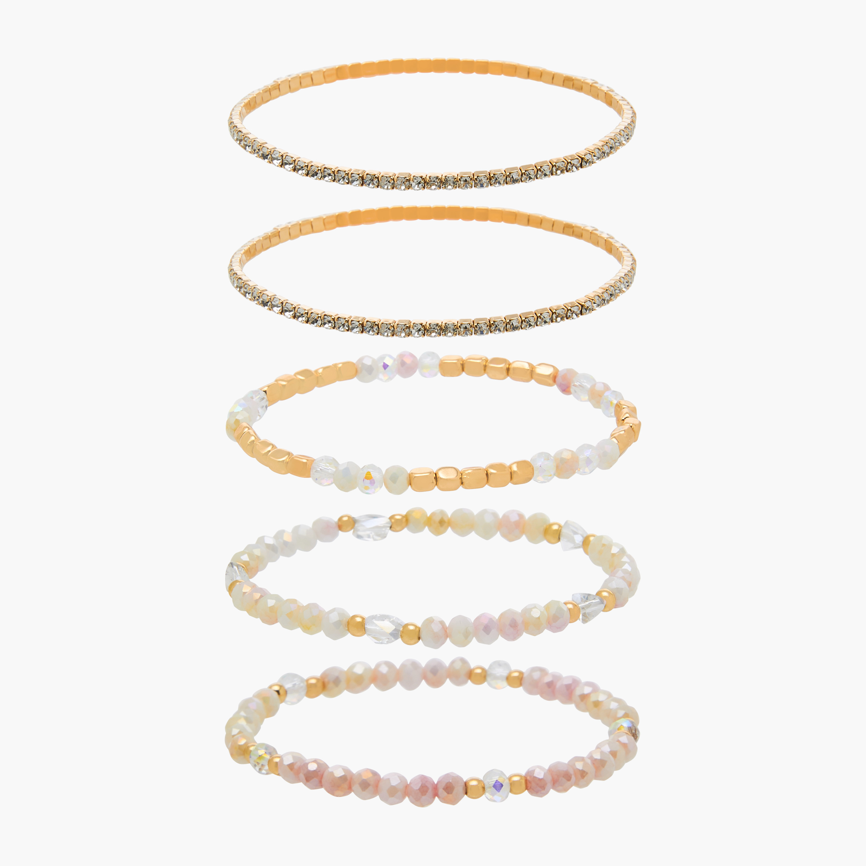 Pack of 5 Charmz Bracelet with Embellishment-girls-accessories-jewellery-image-1