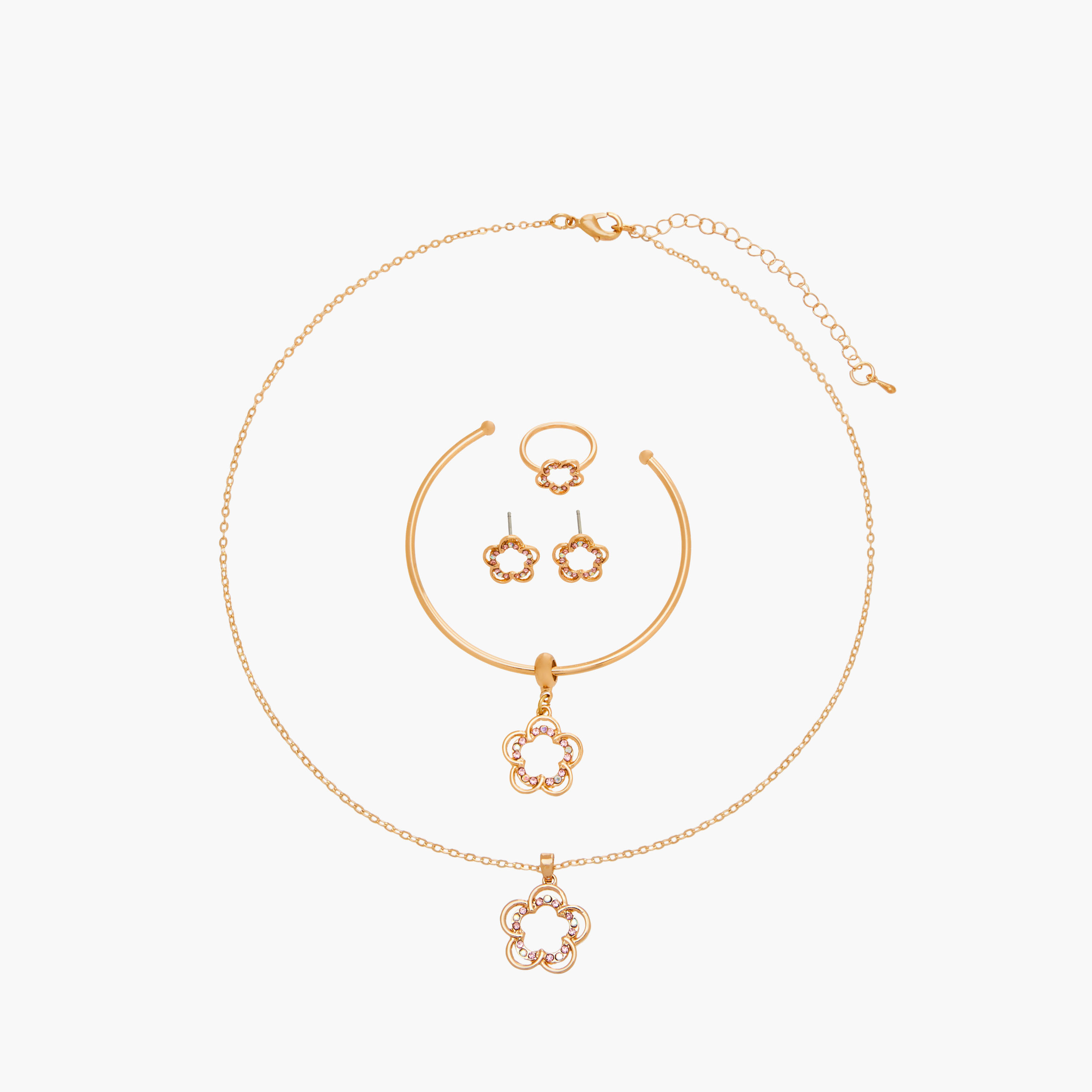 Set of 4 Charmz Jewellery Set with Floral Embellishment-girls-accessories-jewellery-image-1