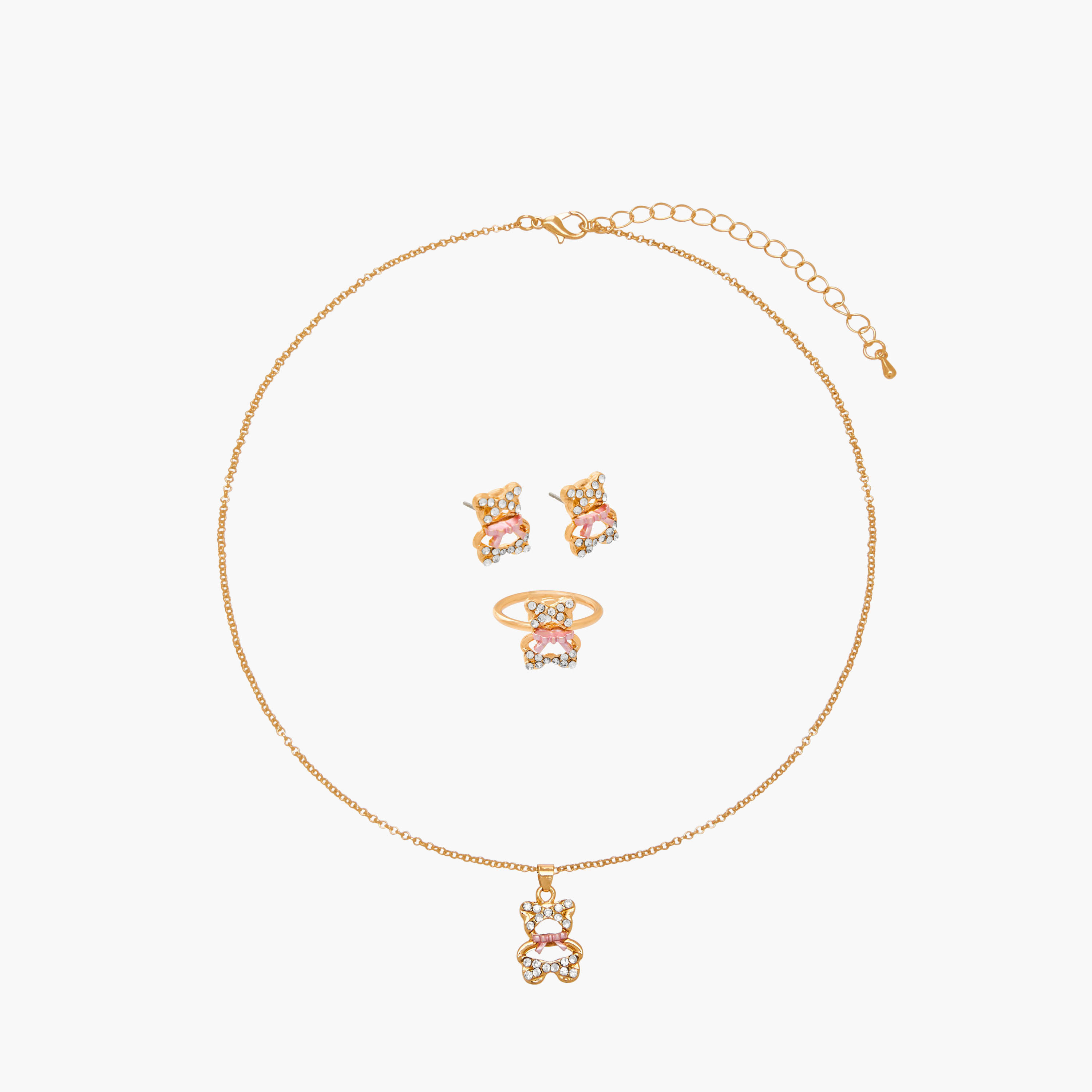 Set of 3 Charmz Jewellery Set with Teddy Bear Embellishment-girls-accessories-jewellery-image-1