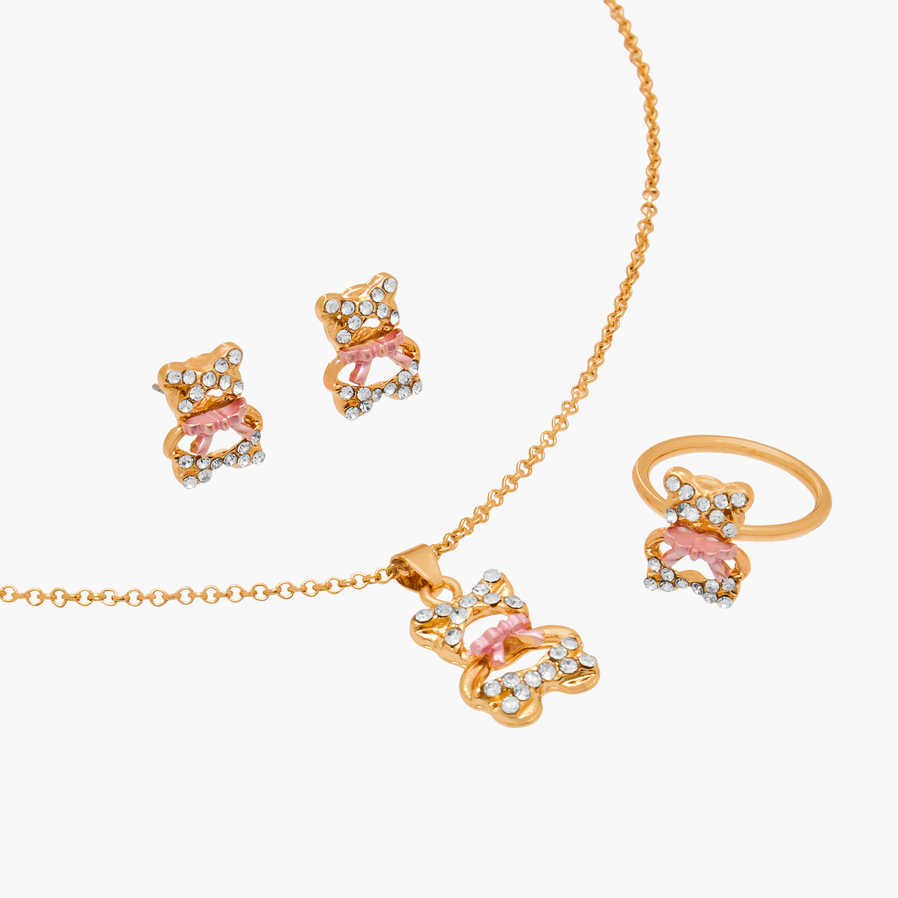 Set of 3 Charmz Jewellery Set with Teddy Bear Embellishment-girls-accessories-jewellery-image-3