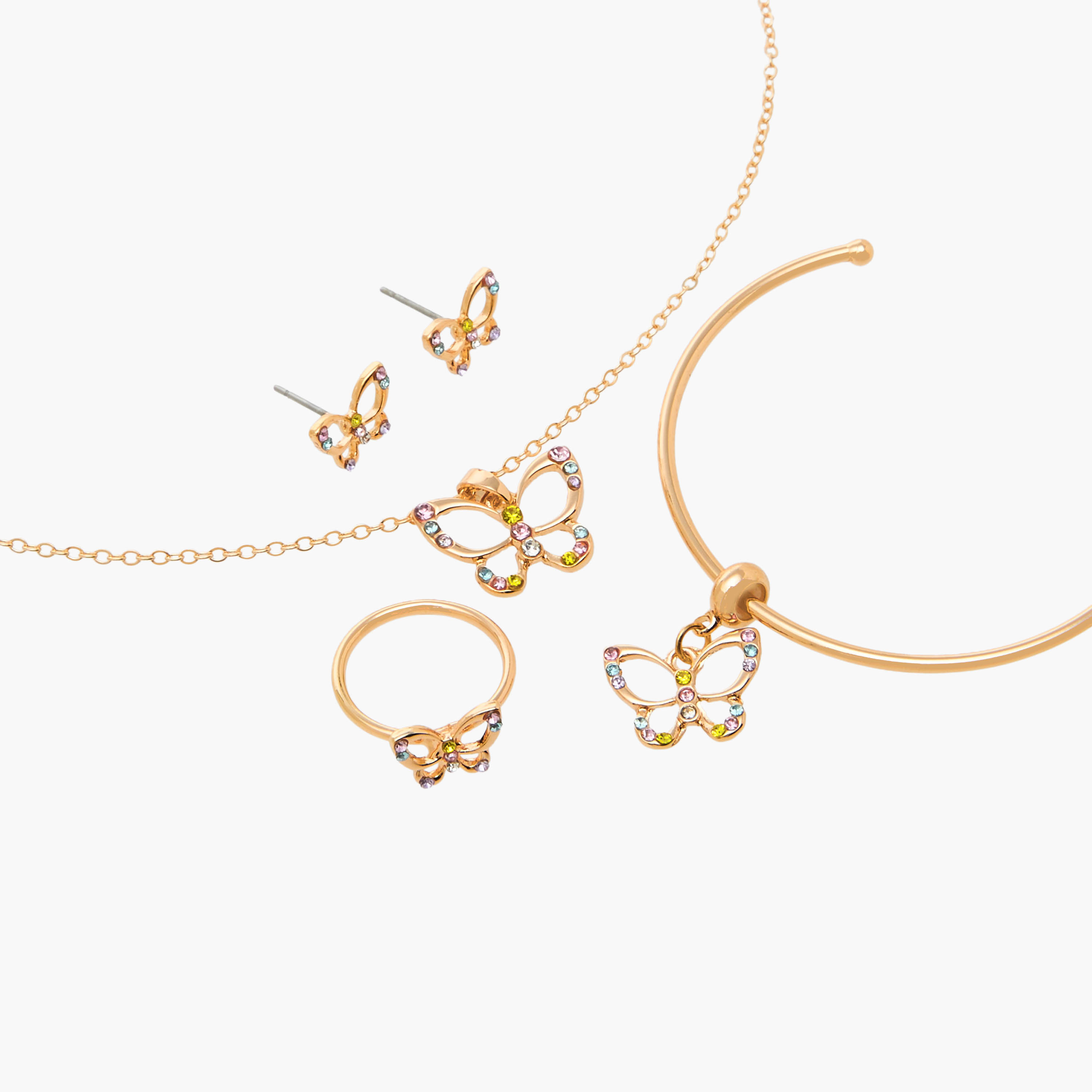 Set of 4 Charmz Jewellery Set with Embellished Butterfly Design-girls-accessories-jewellery-image-6