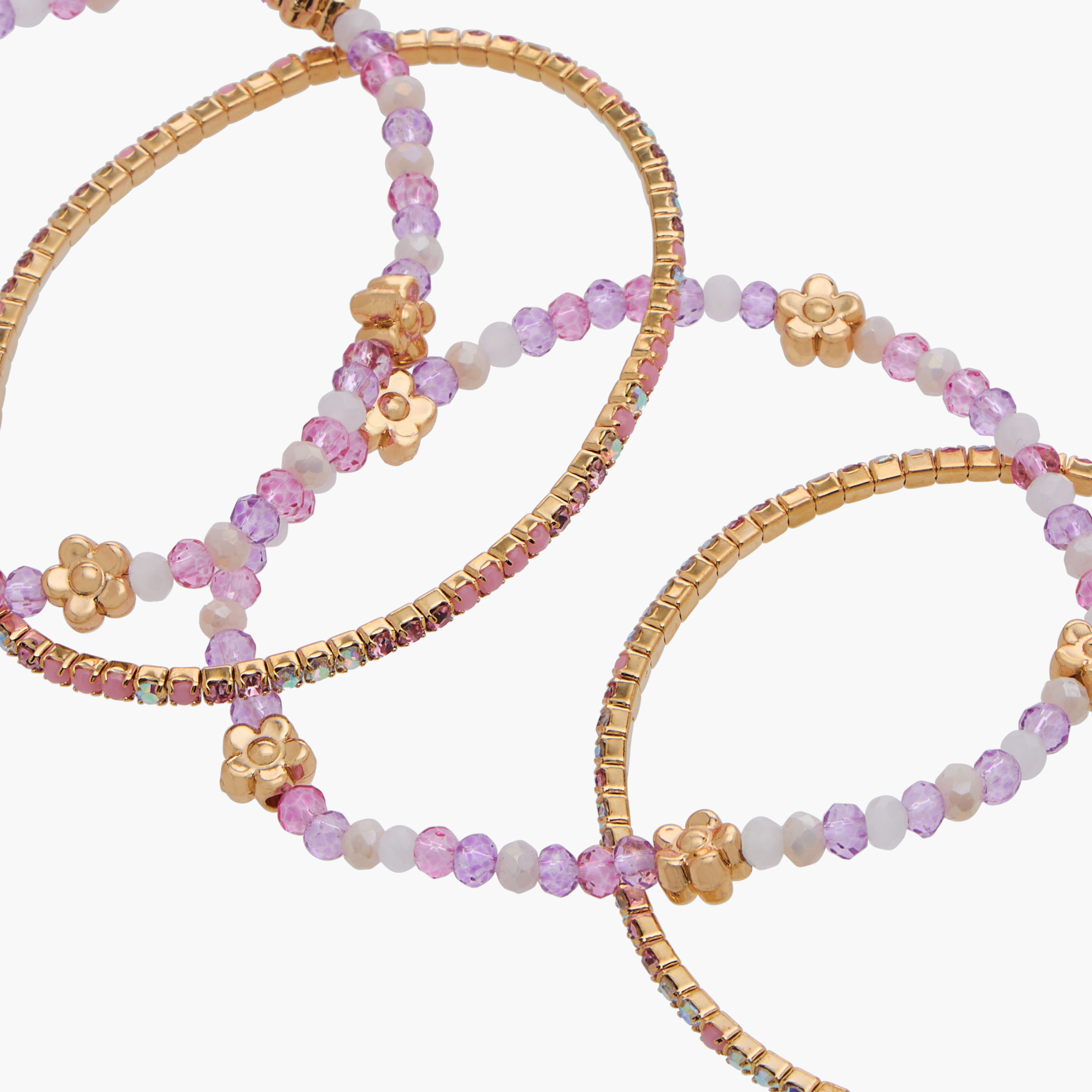 Pack of 4 Charmz Bracelet with Beaded Detail-girls-accessories-jewellery-image-10