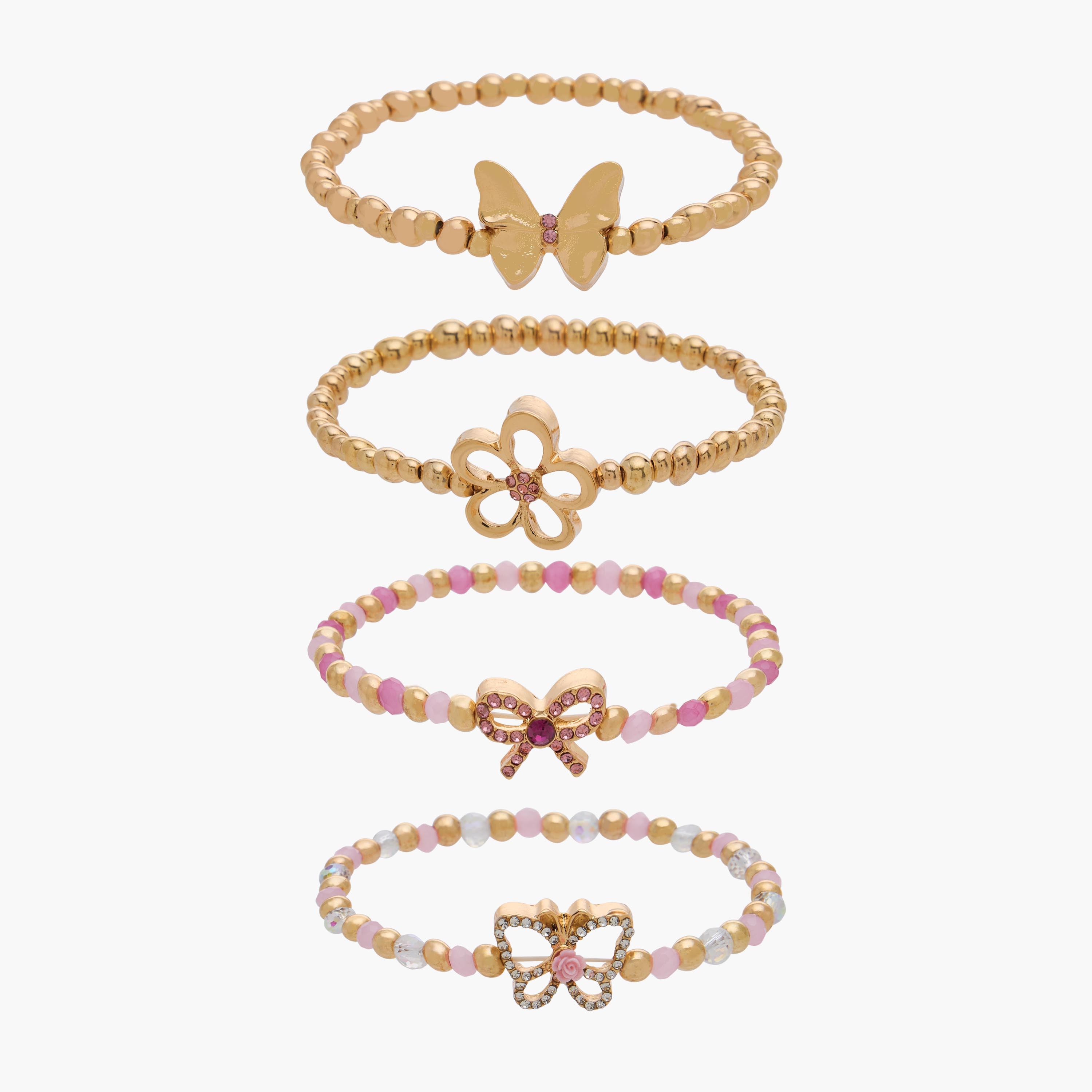 Pack of 4 Charmz Bracelet with Beads-girls-accessories-jewellery-image-1