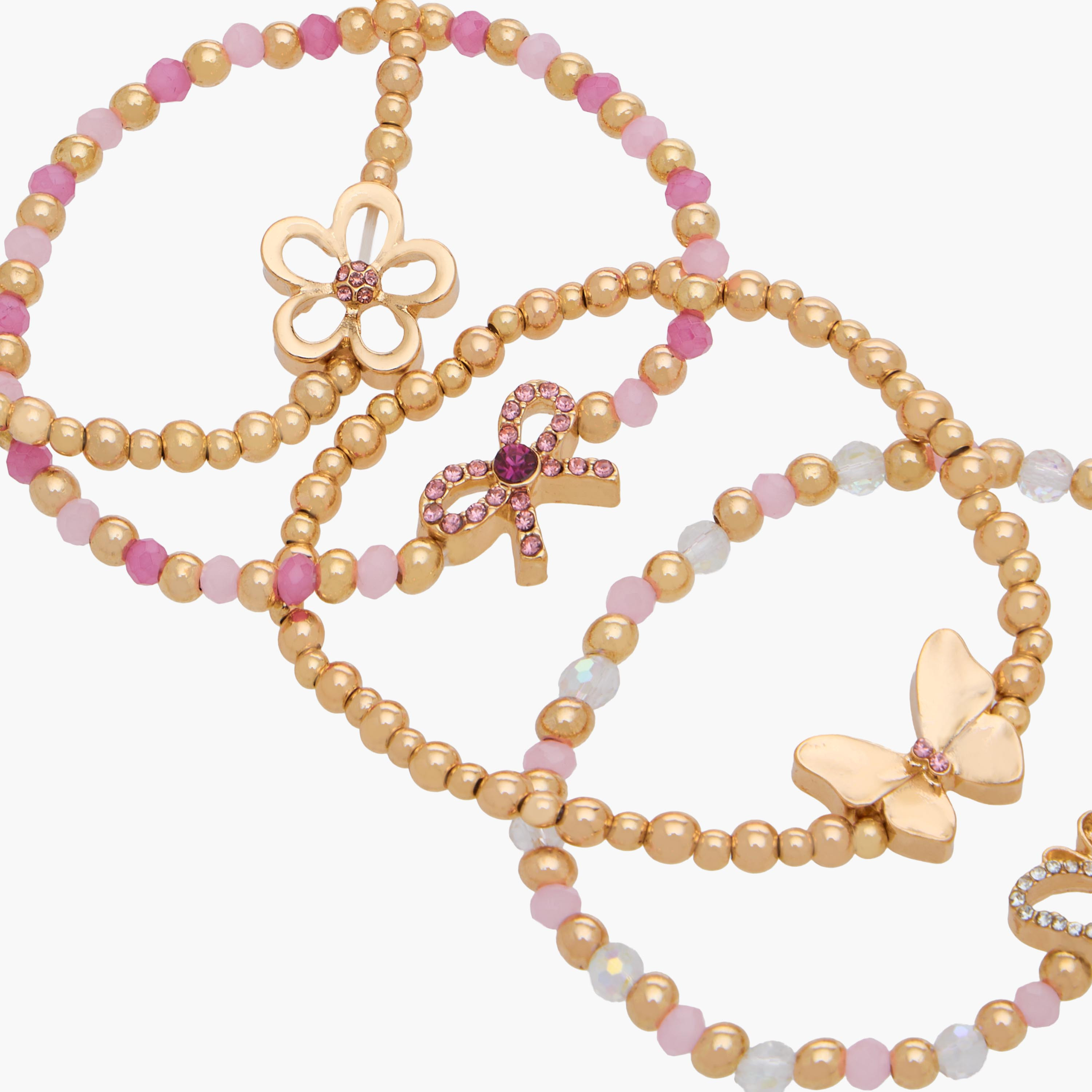 Pack of 4 Charmz Bracelet with Beads-girls-accessories-jewellery-image-10