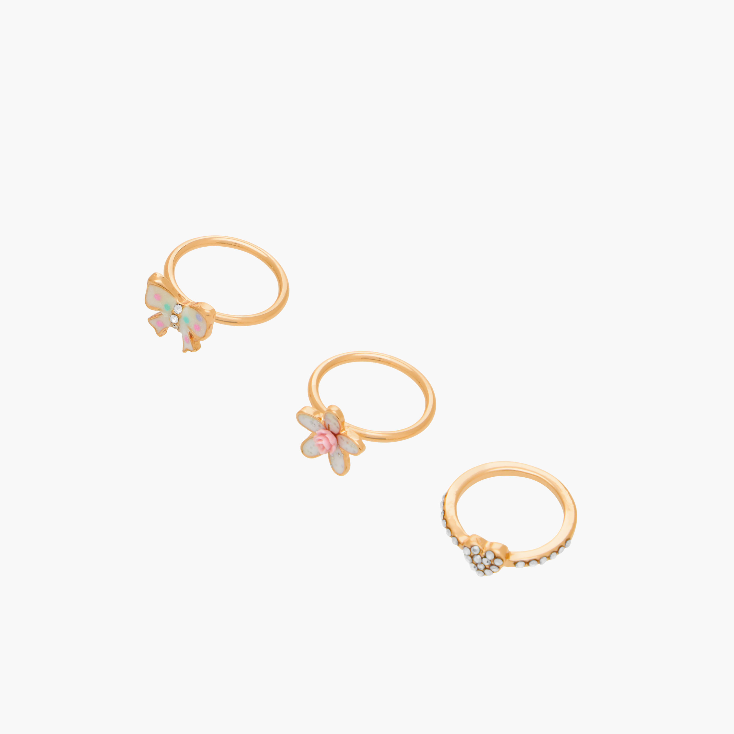 Pack of 3 Charmz Ring with Embellishment-girls-accessories-jewellery-image-2