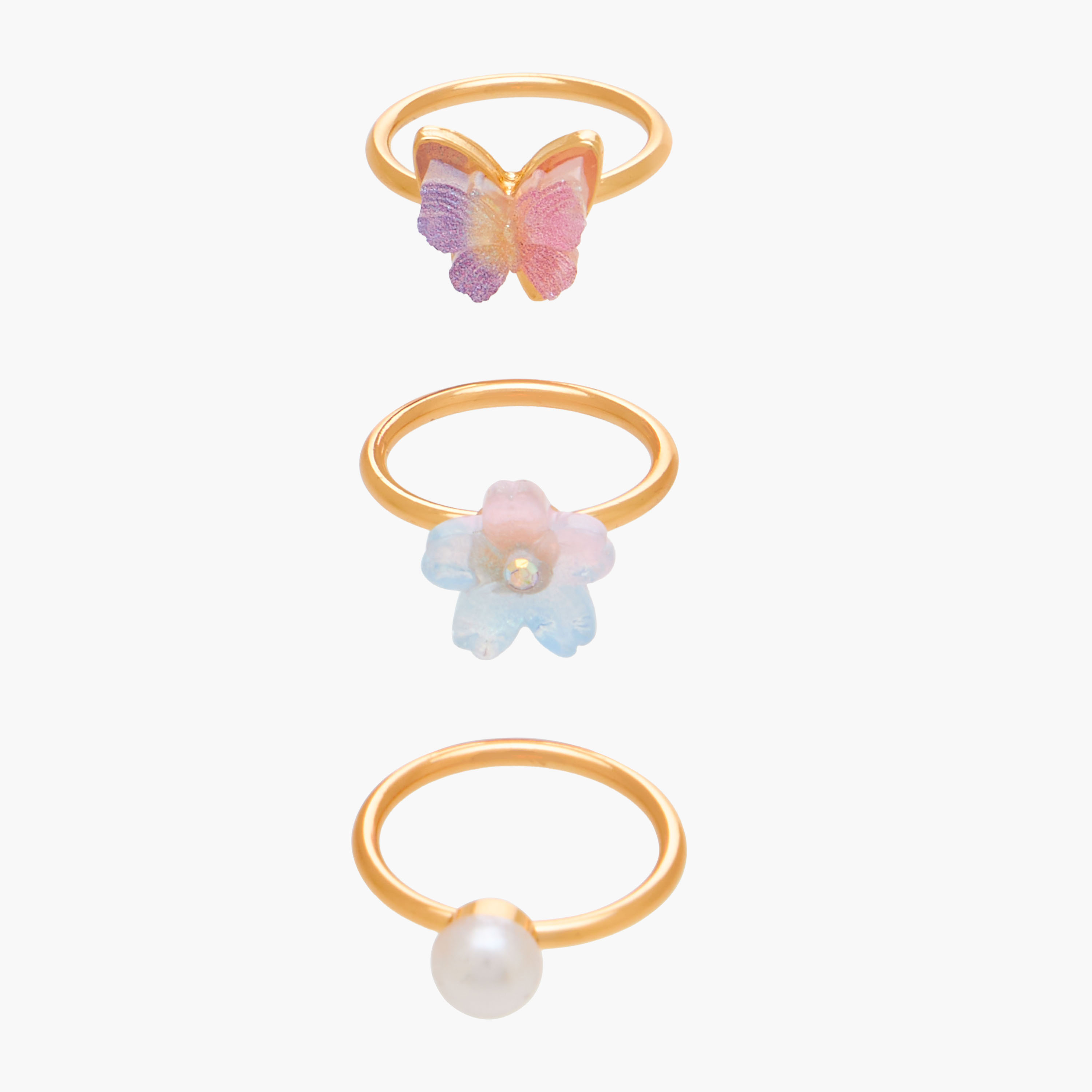 Pack of 3 Charmz Ring with Embellished Design-girls-accessories-jewellery-image-1