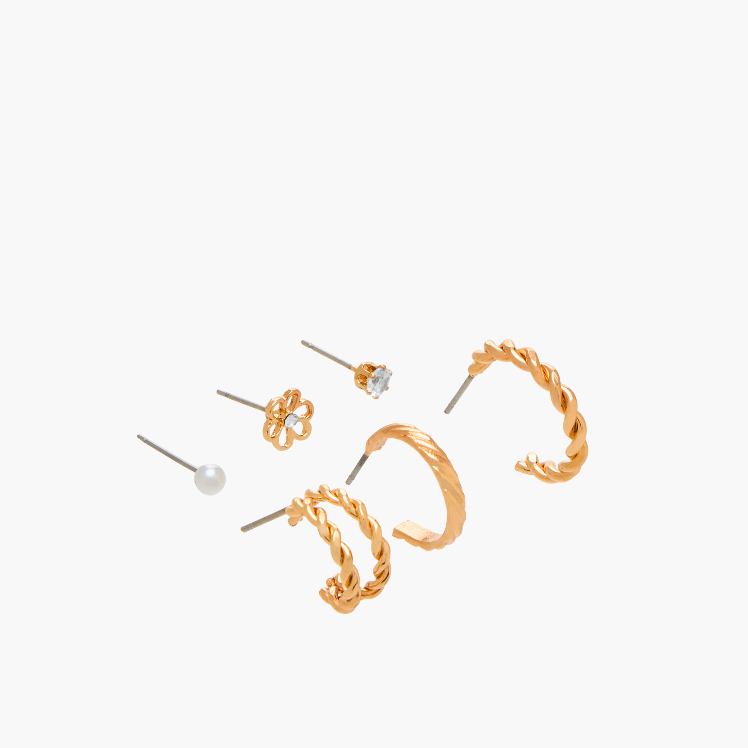 Pack of 6 Charmz Earrings with Pushback Closure-girls-accessories-jewellery-image-2