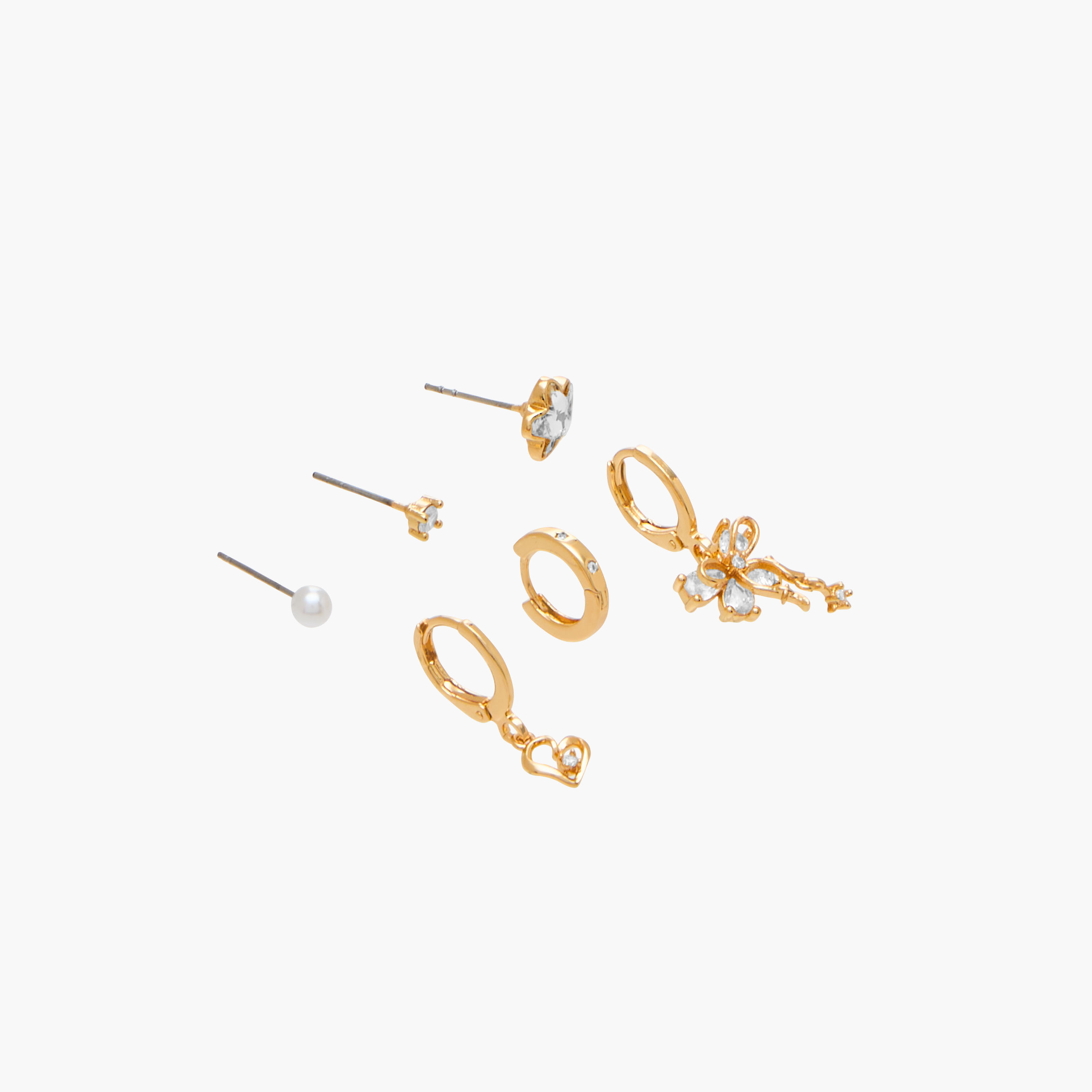 Pack of 6 Charmz Earrings with Stone Embellishments-girls-accessories-jewellery-image-2