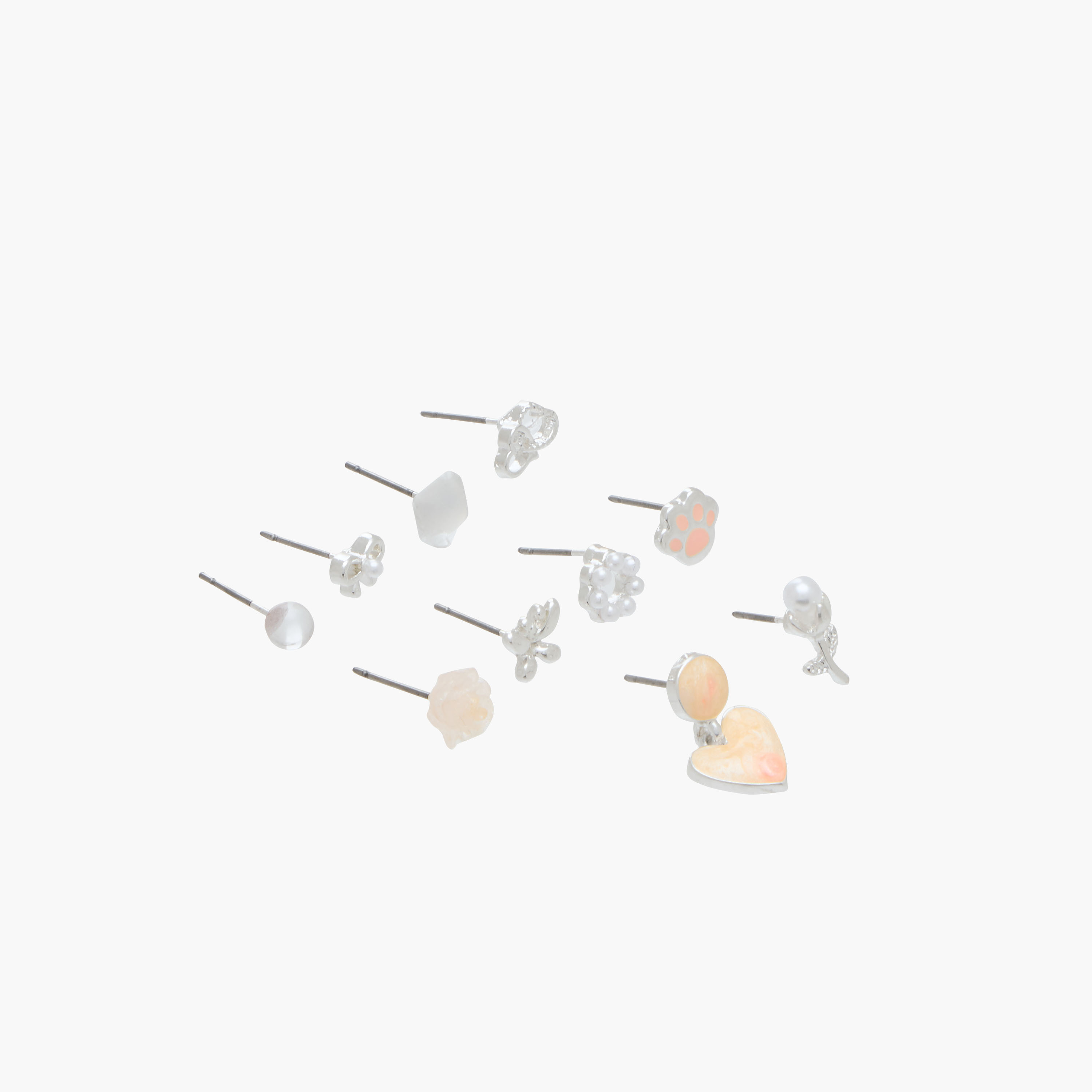 Pack of 10 Charmz Earrings with Pushback Closure-girls-accessories-jewellery-image-2