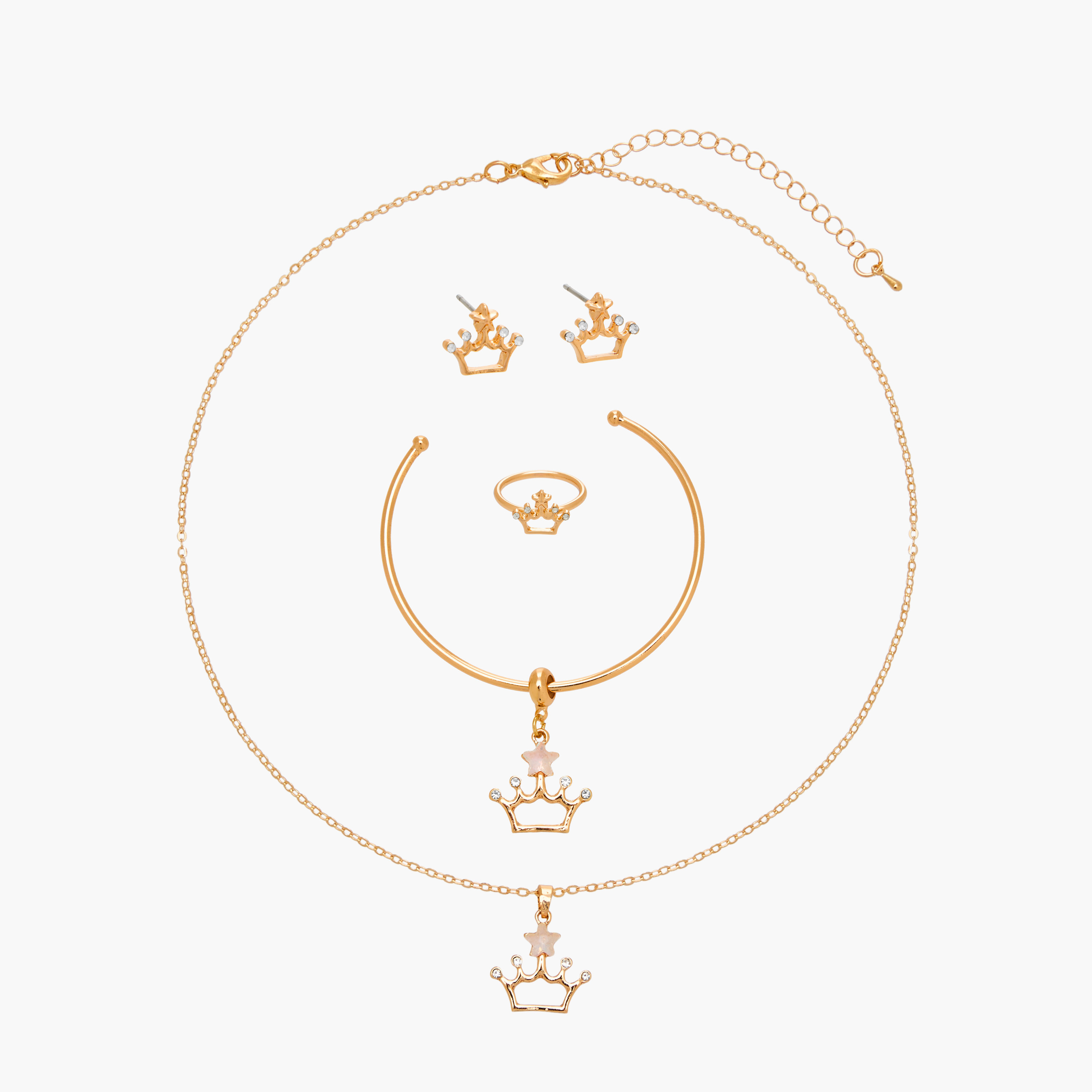 Set of 4 Charmz Jewellery Set with Crown Embellishment-girls-accessories-jewellery-image-1