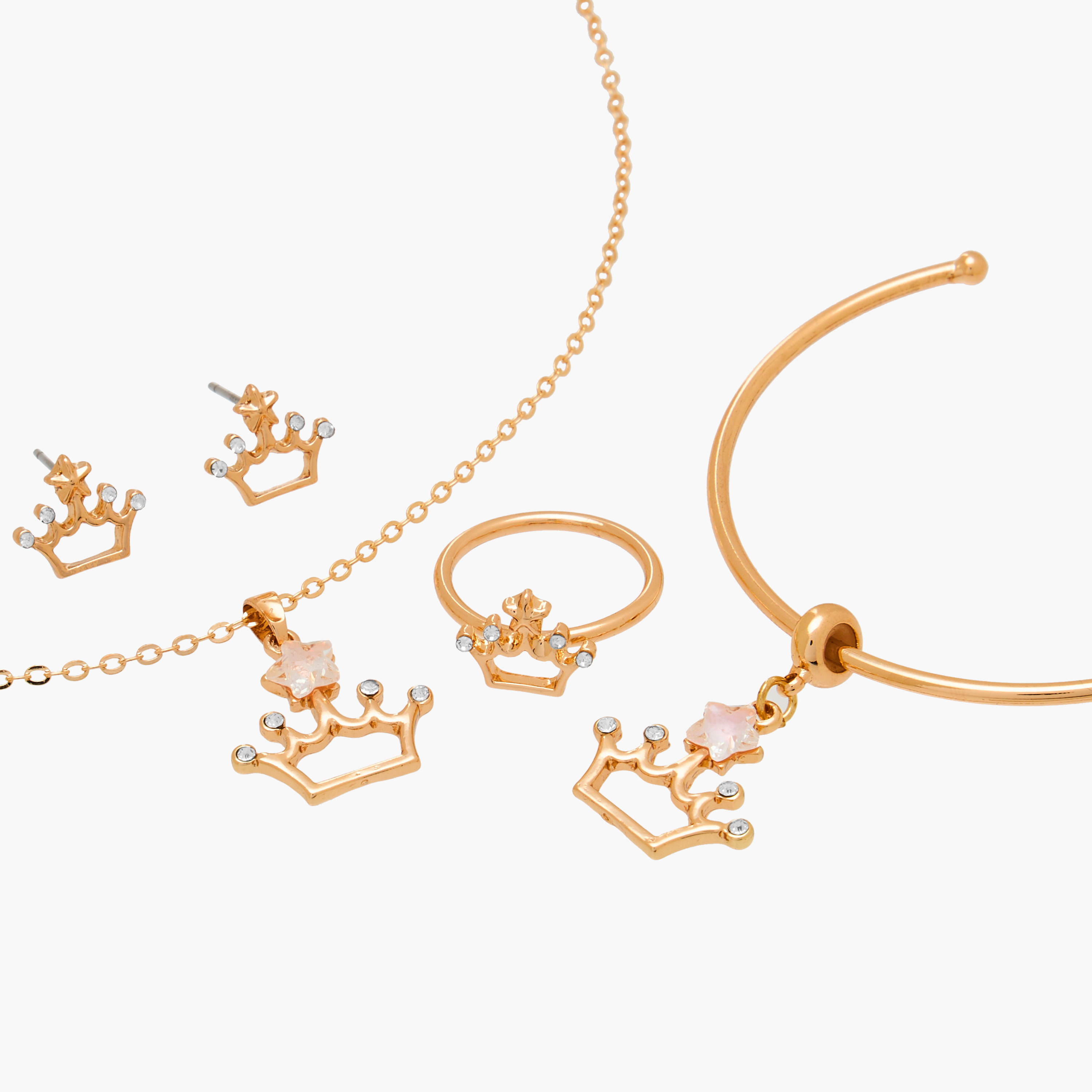 Set of 4 Charmz Jewellery Set with Crown Embellishment-girls-accessories-jewellery-image-4