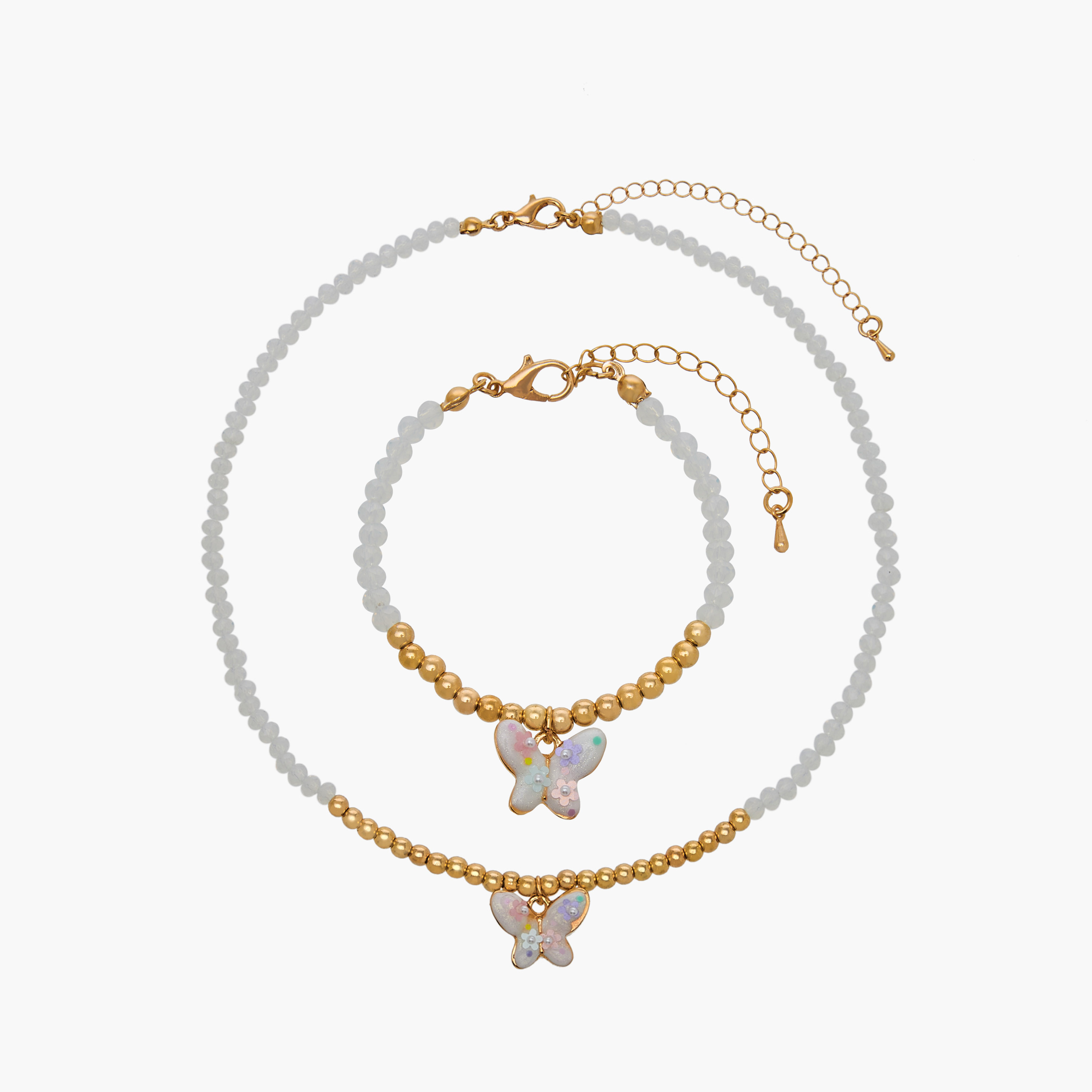 Charmz Necklace and Bracelet with Beaded Design-girls-accessories-jewellery-image-1