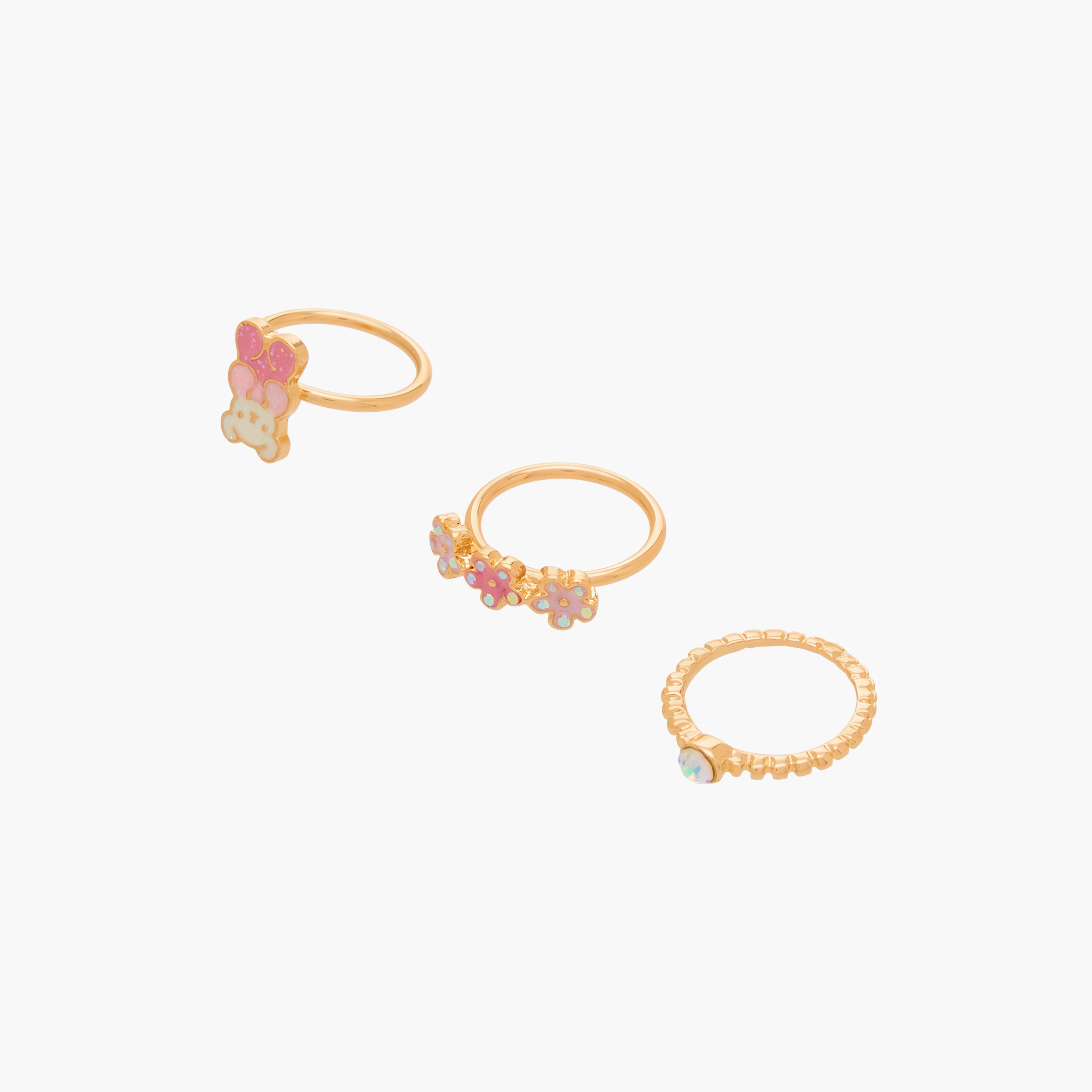 Pack of 3 Charmz Ring with Embellishment-girls-accessories-jewellery-image-2