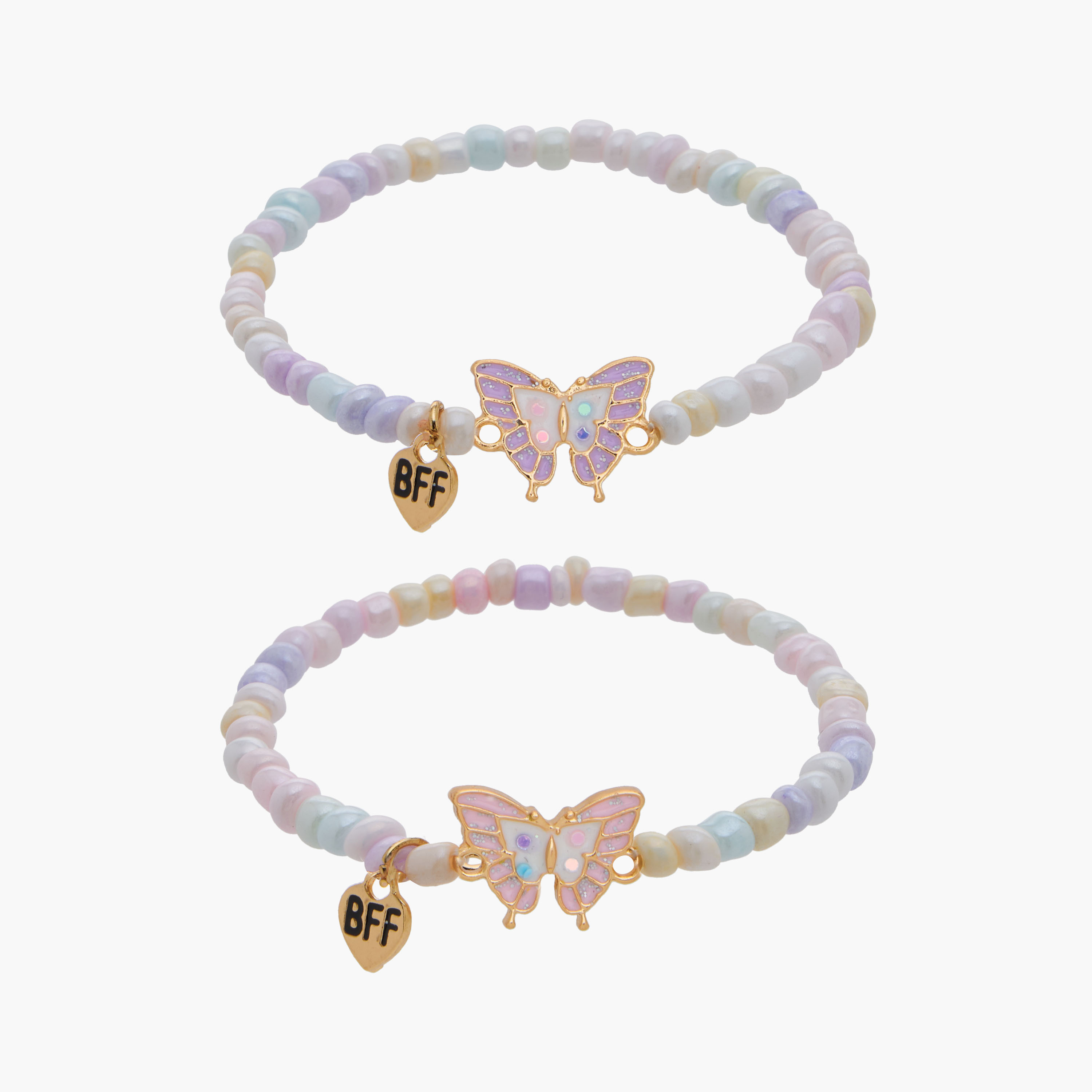 Pack of 2 Charmz Friendship Bracelet with Butterfly Charms-girls-accessories-jewellery-image-1