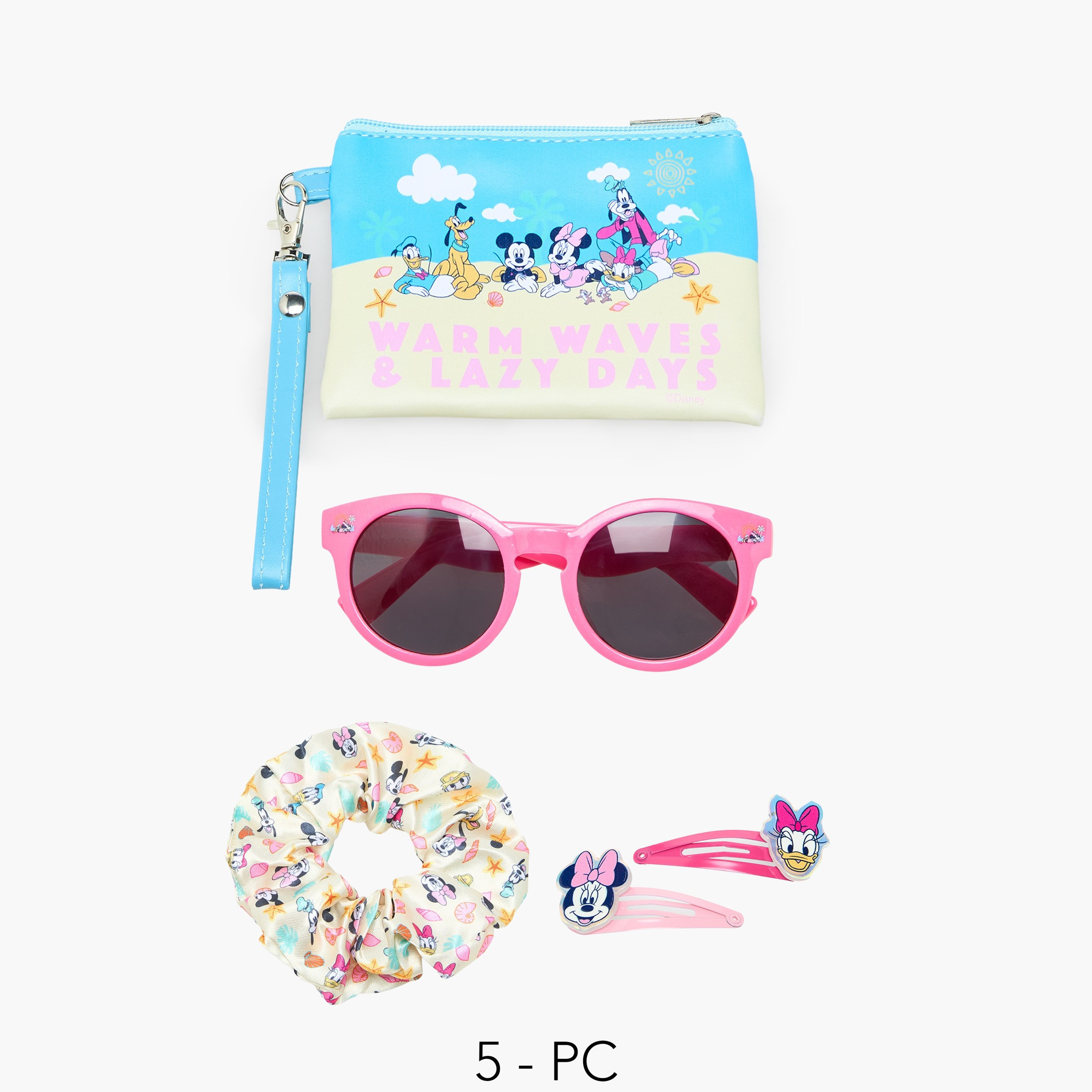 Set of 5 Disney Accessories with Mickey Mouse and Friends Print-girls-accessories-sunglasses-image-1