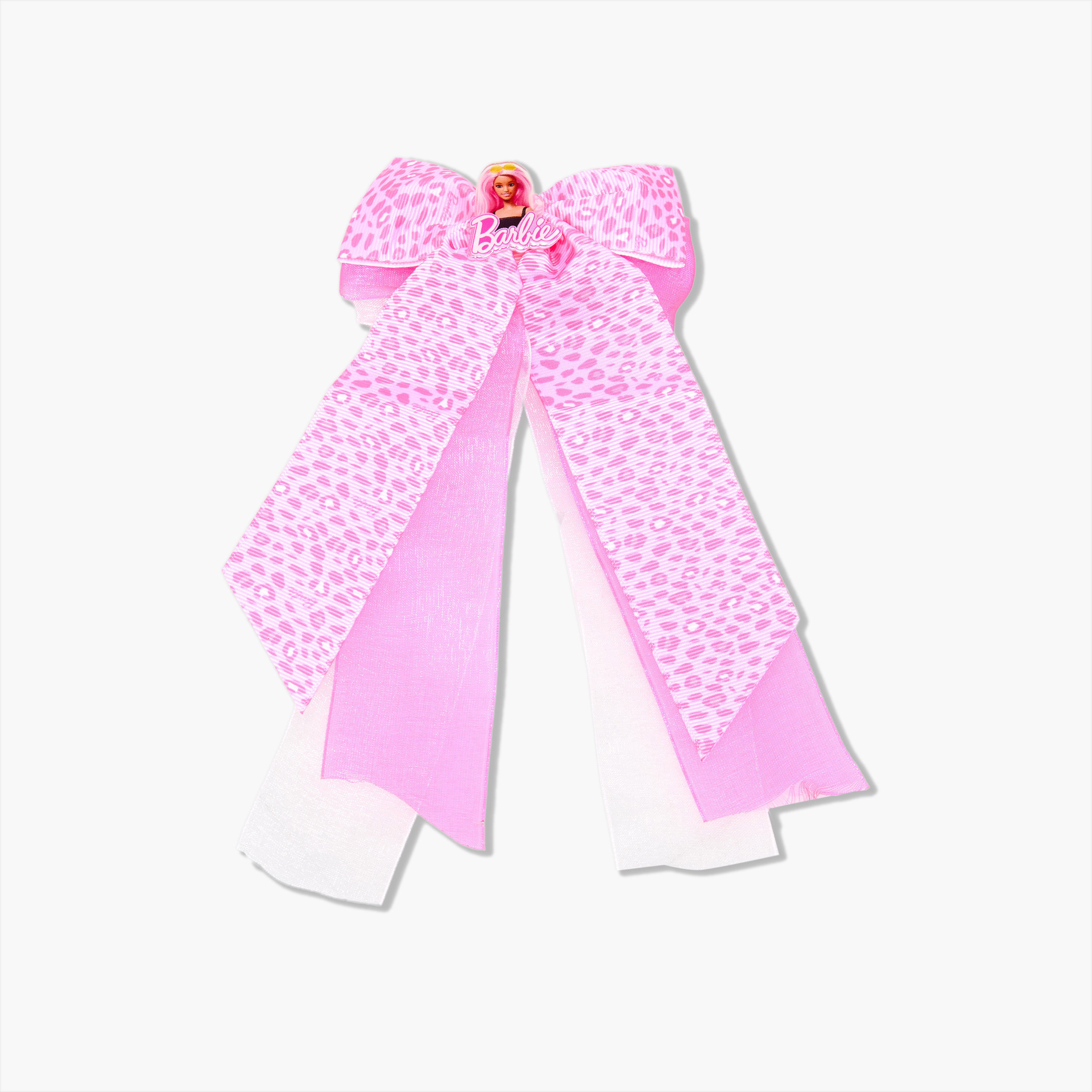 Barbie Bow Hair Clip with Printed Design-girls-accessories-hairaccessories-image-1