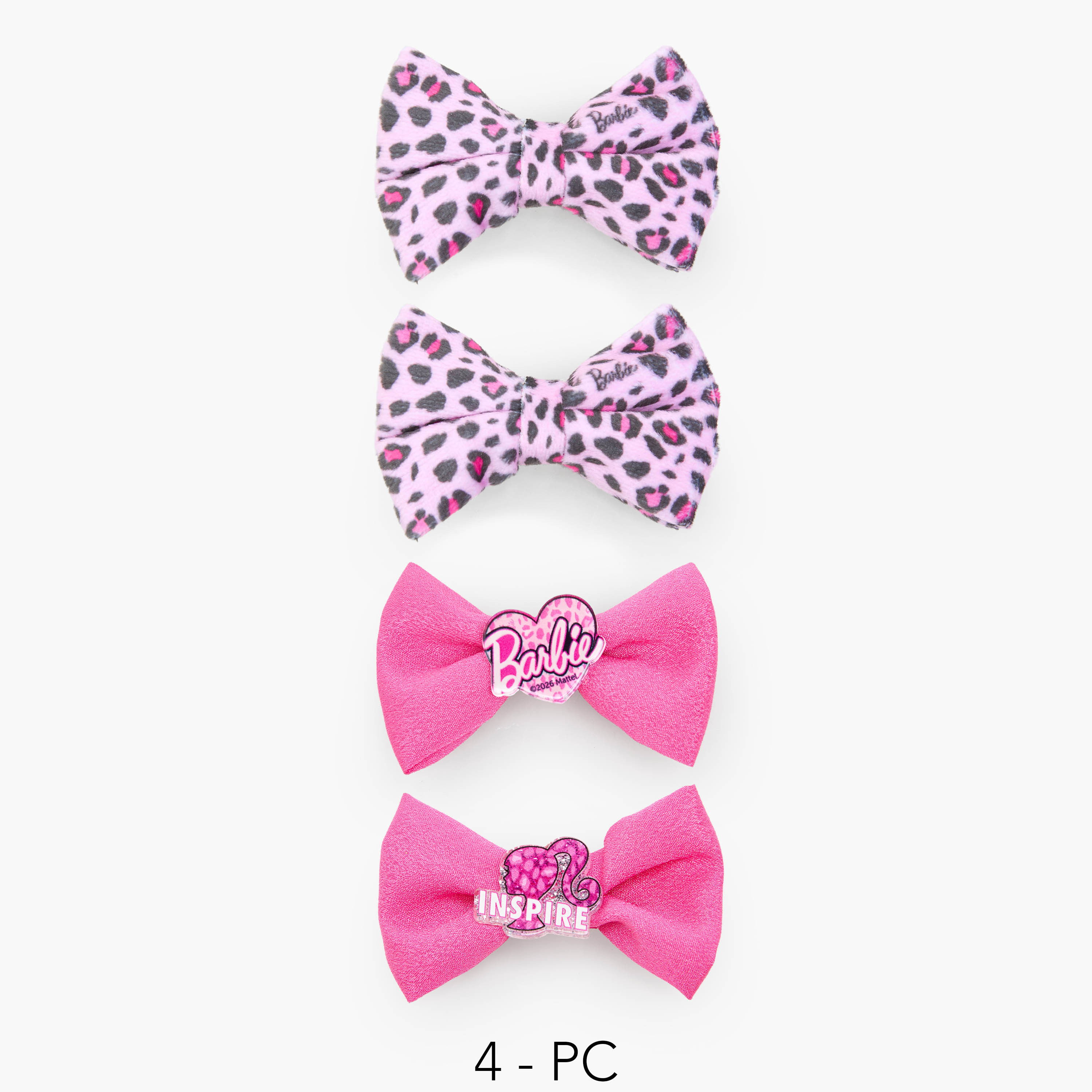 Pack of 4 Barbie Hair Clip with Assorted Print-girls-accessories-hairaccessories-image-1