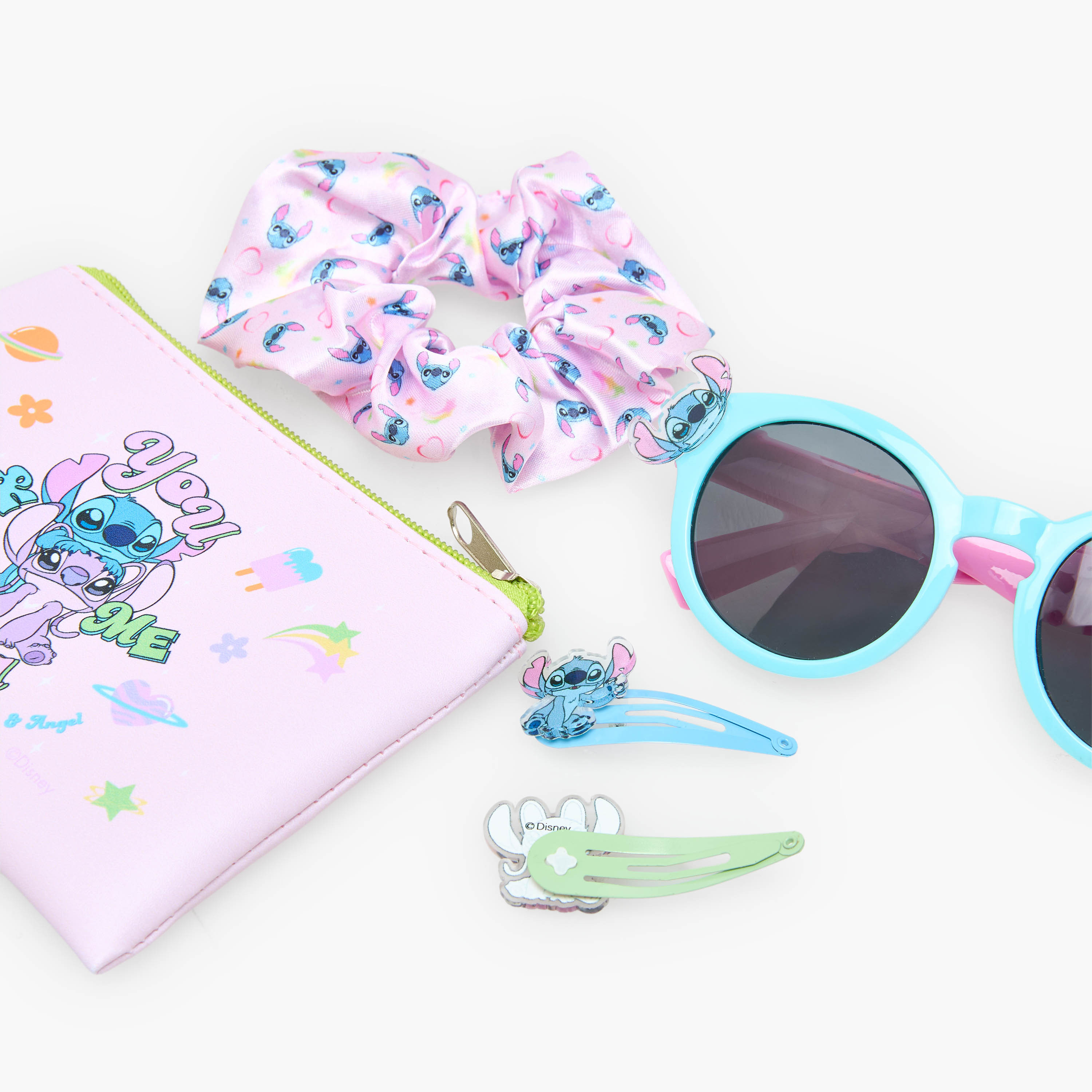 Set of 5 Disney Accessories with Angel and Stitch Print-girls-accessories-sunglasses-image-7