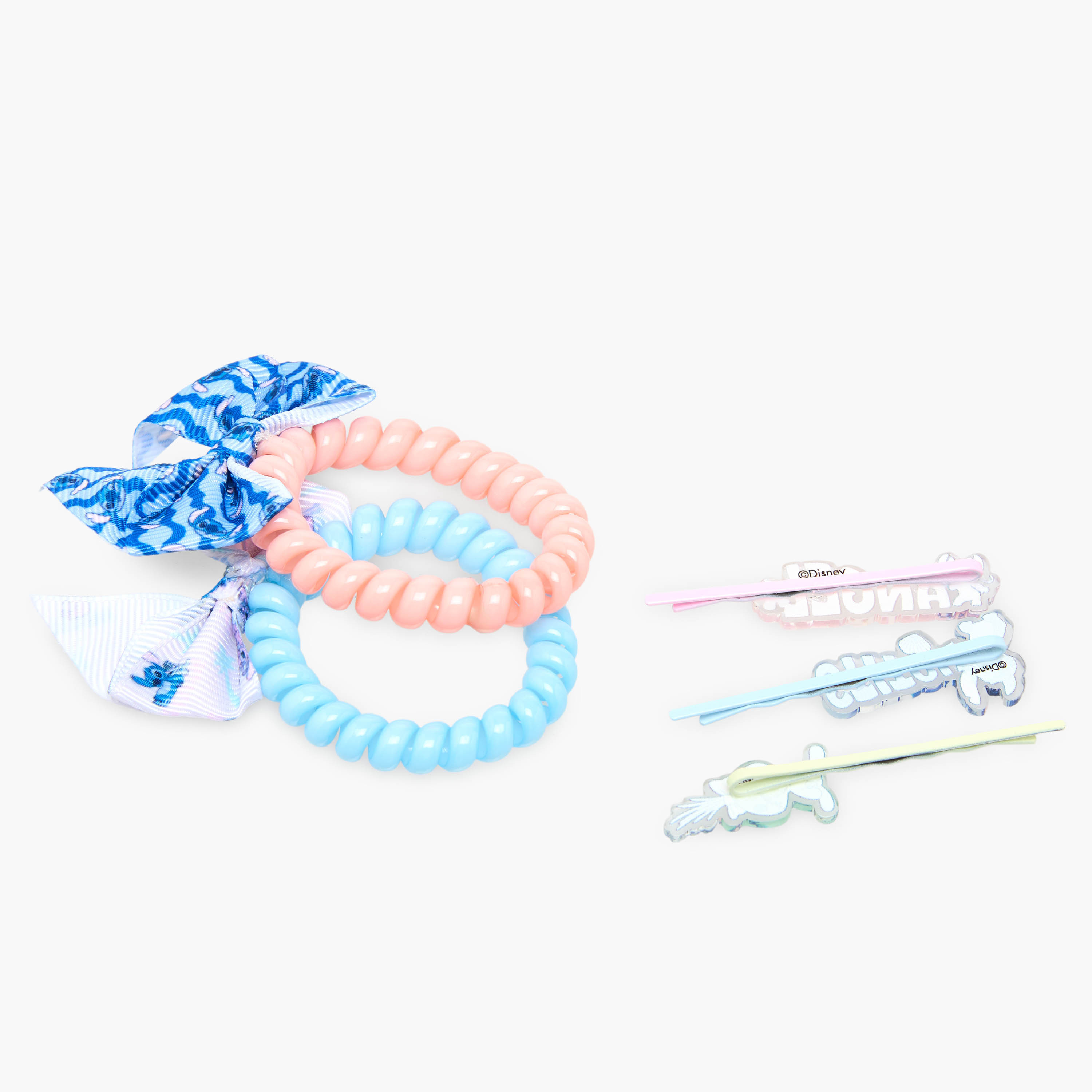 Set of 5 Disney Hair Accessories with Angel and Stitch Print-girls-accessories-hairaccessories-image-5