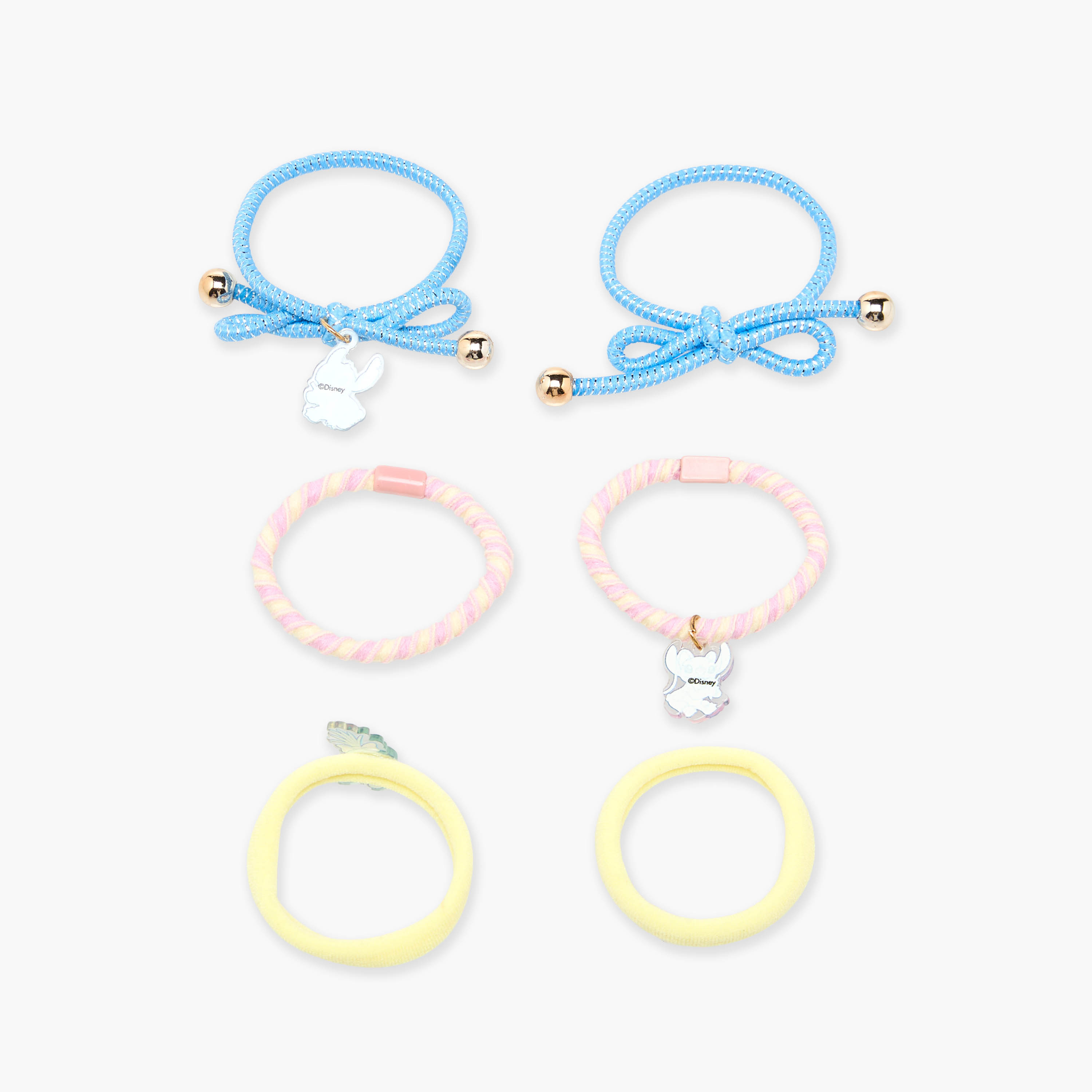 Pack of 6 Disney Hair Tie with Angel and Stitch Charm-girls-accessories-hairaccessories-image-3