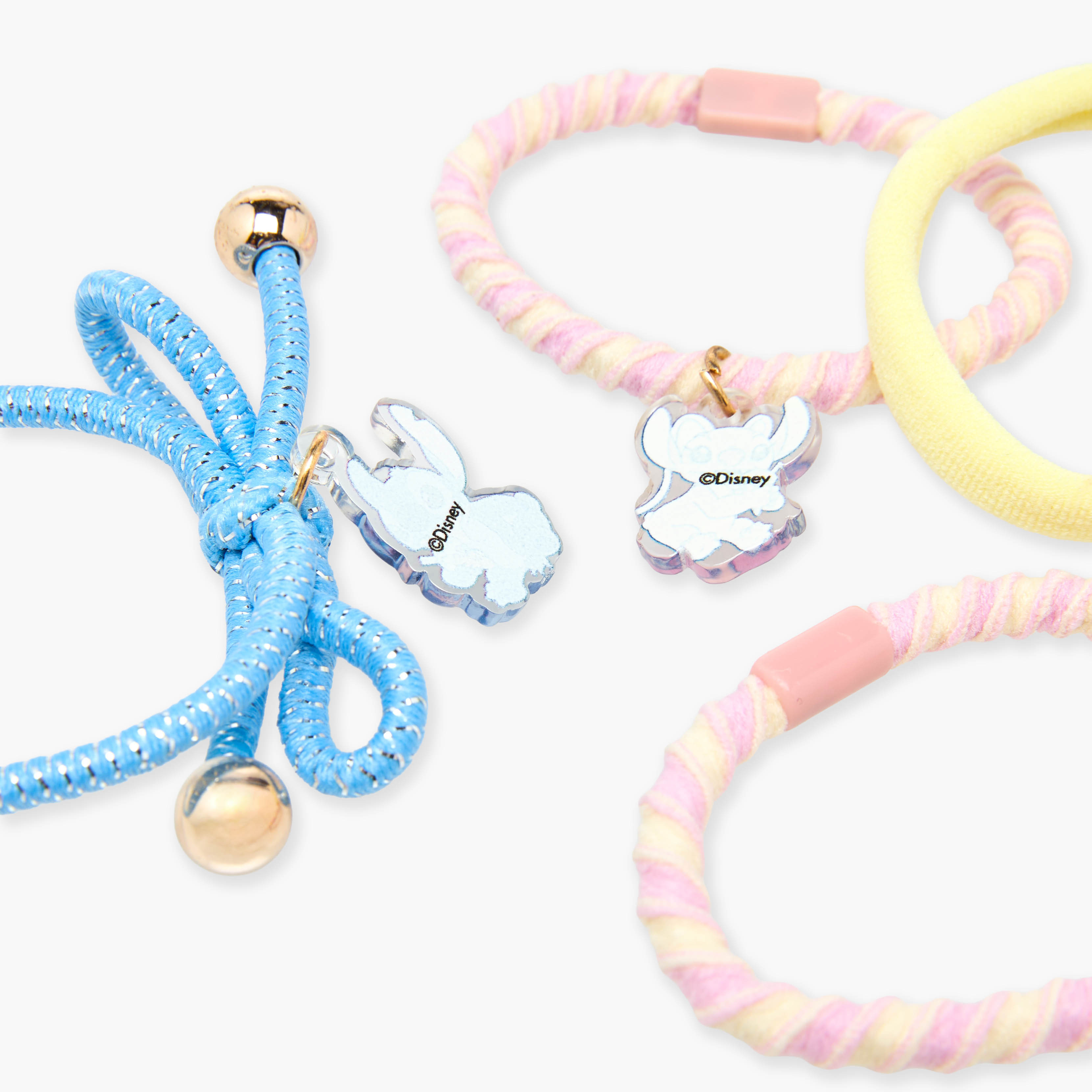 Pack of 6 Disney Hair Tie with Angel and Stitch Charm-girls-accessories-hairaccessories-image-5