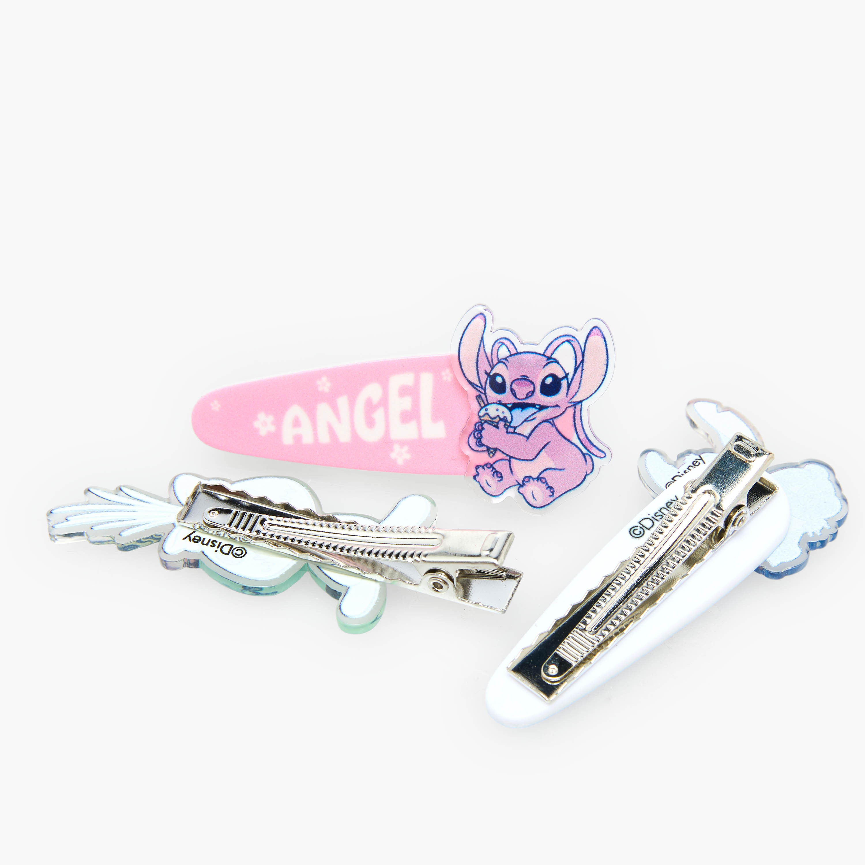 Pack of 3 Disney Hair Clip with Angel and Stitch Print-girls-accessories-hairaccessories-image-6