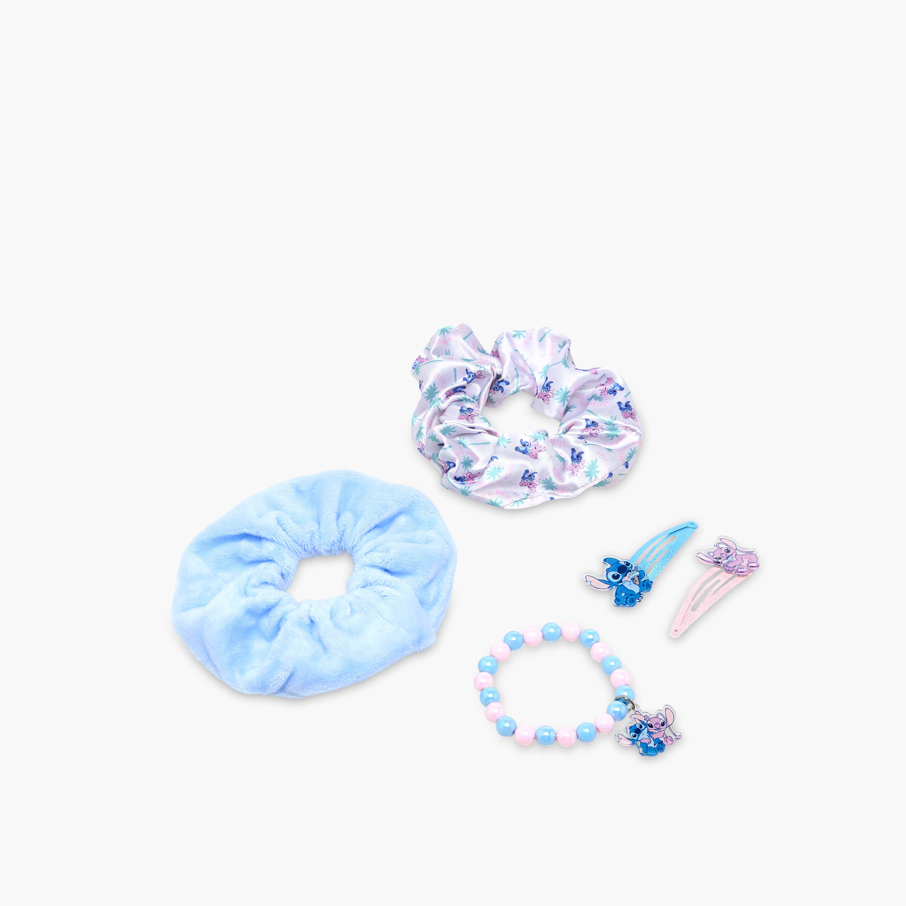 Set of 5 Disney Hair Accessories with Angel and Stitch Print-girls-accessories-hairaccessories-image-4