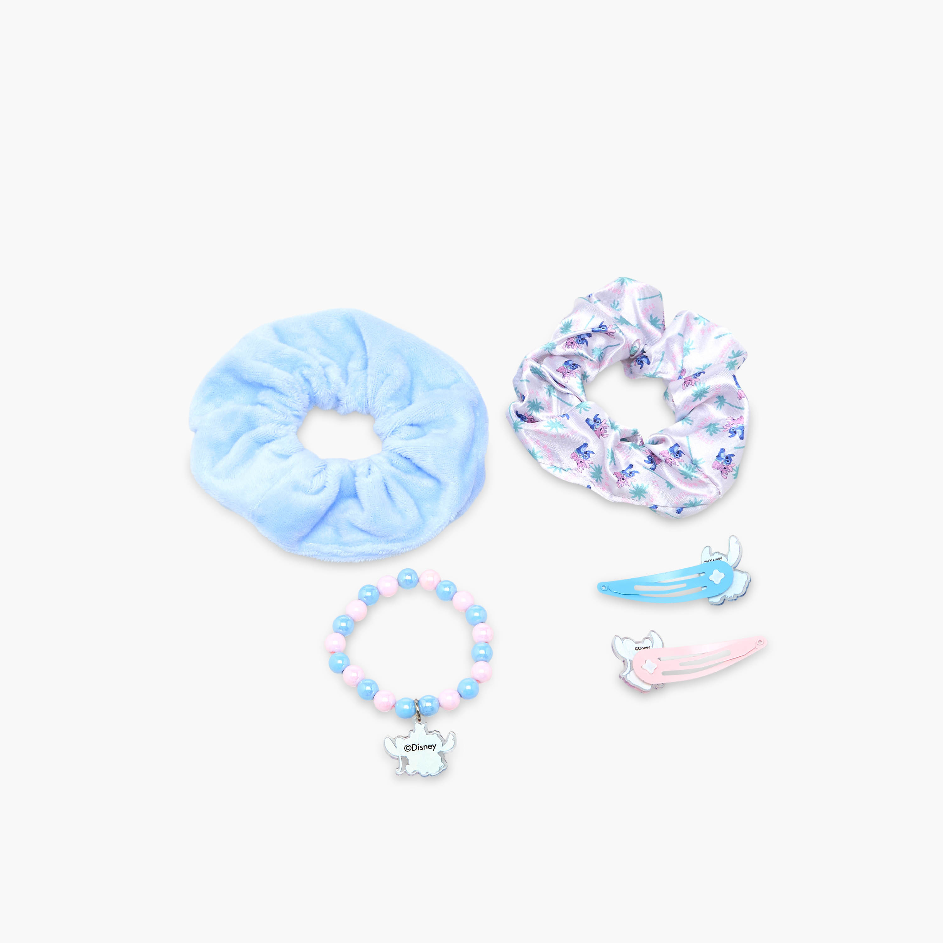 Set of 5 Disney Hair Accessories with Angel and Stitch Print-girls-accessories-hairaccessories-image-5