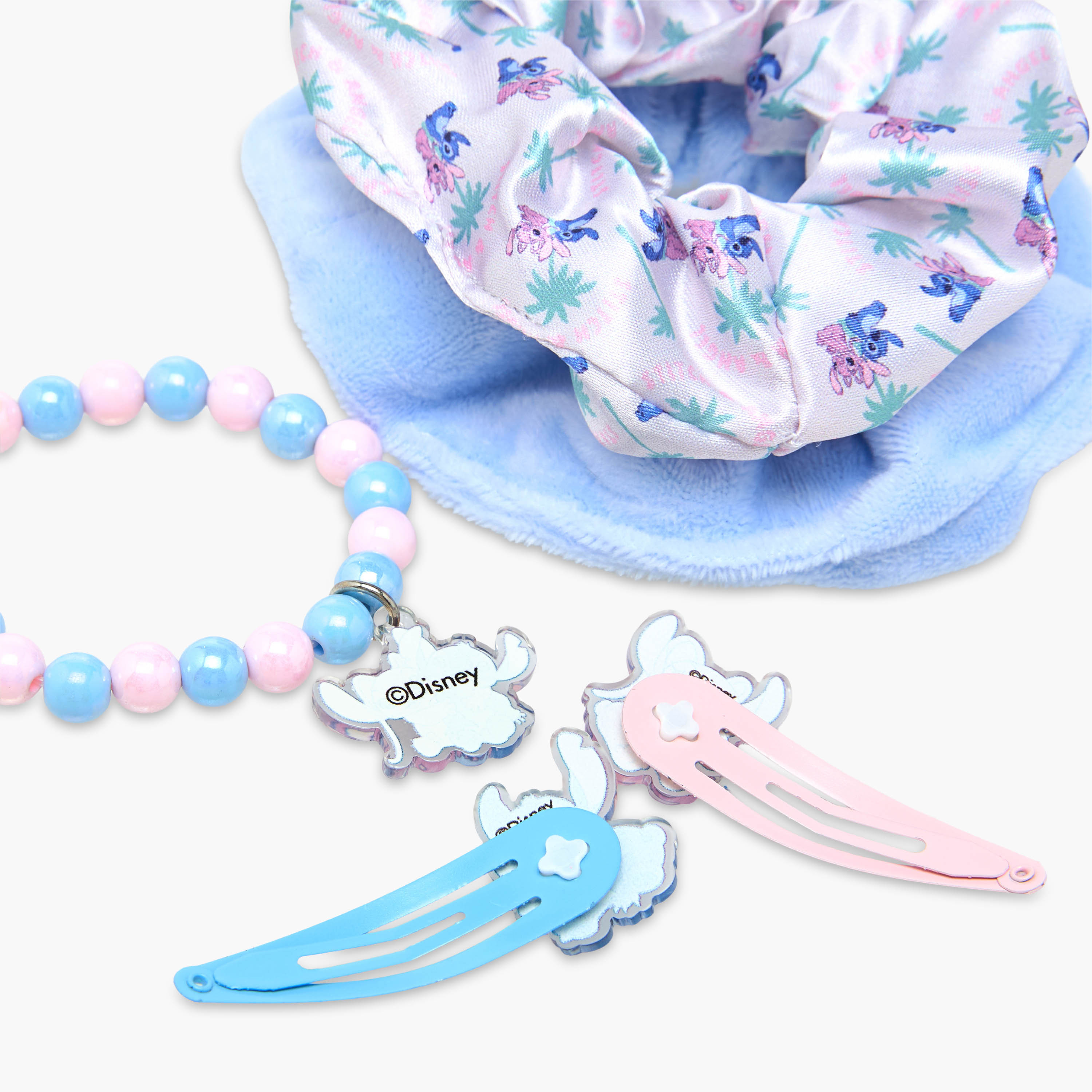 Set of 5 Disney Hair Accessories with Angel and Stitch Print-girls-accessories-hairaccessories-image-7