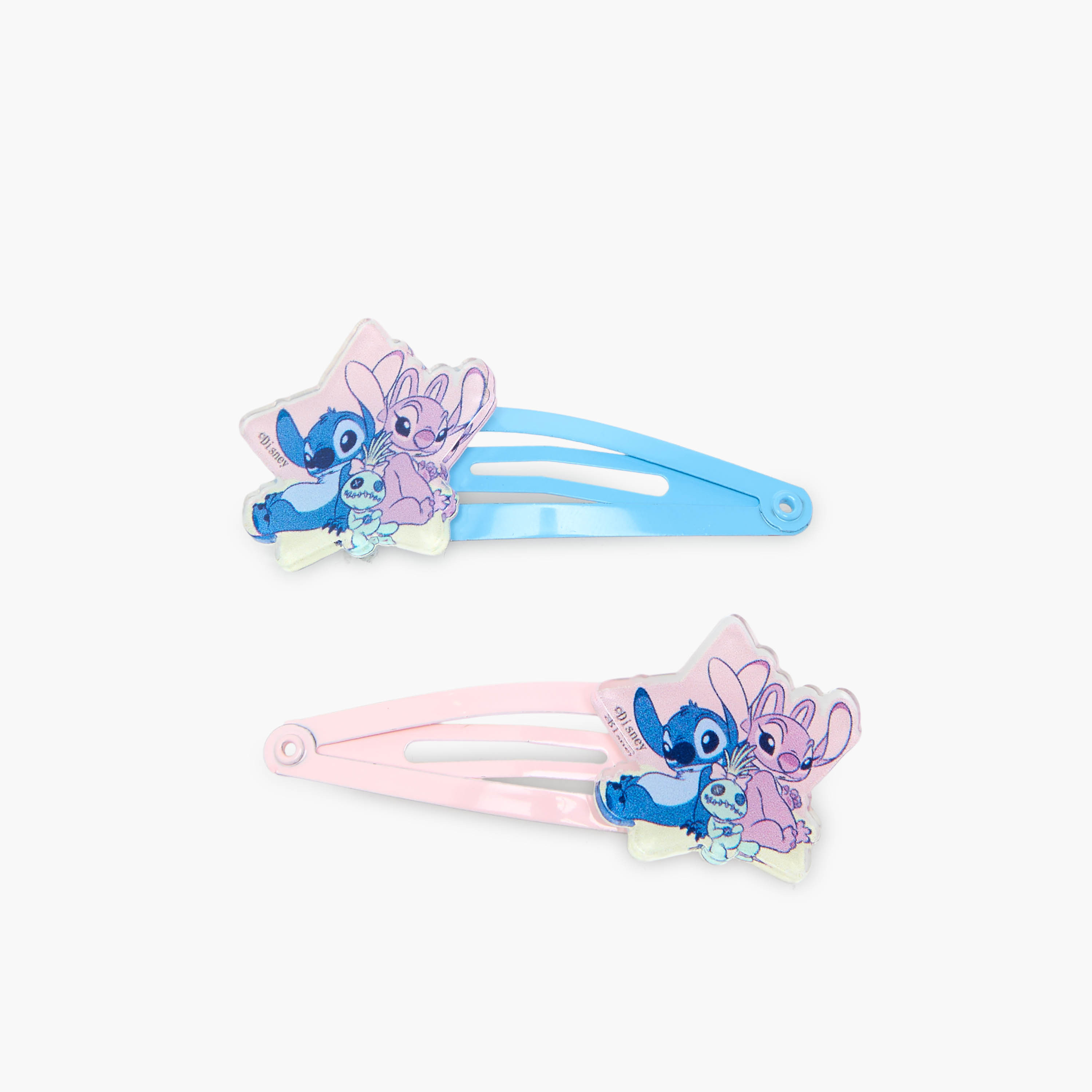 Set of 6 Disney Hair Accessories with Angel and Stitch Print-girls-accessories-hairaccessories-image-4