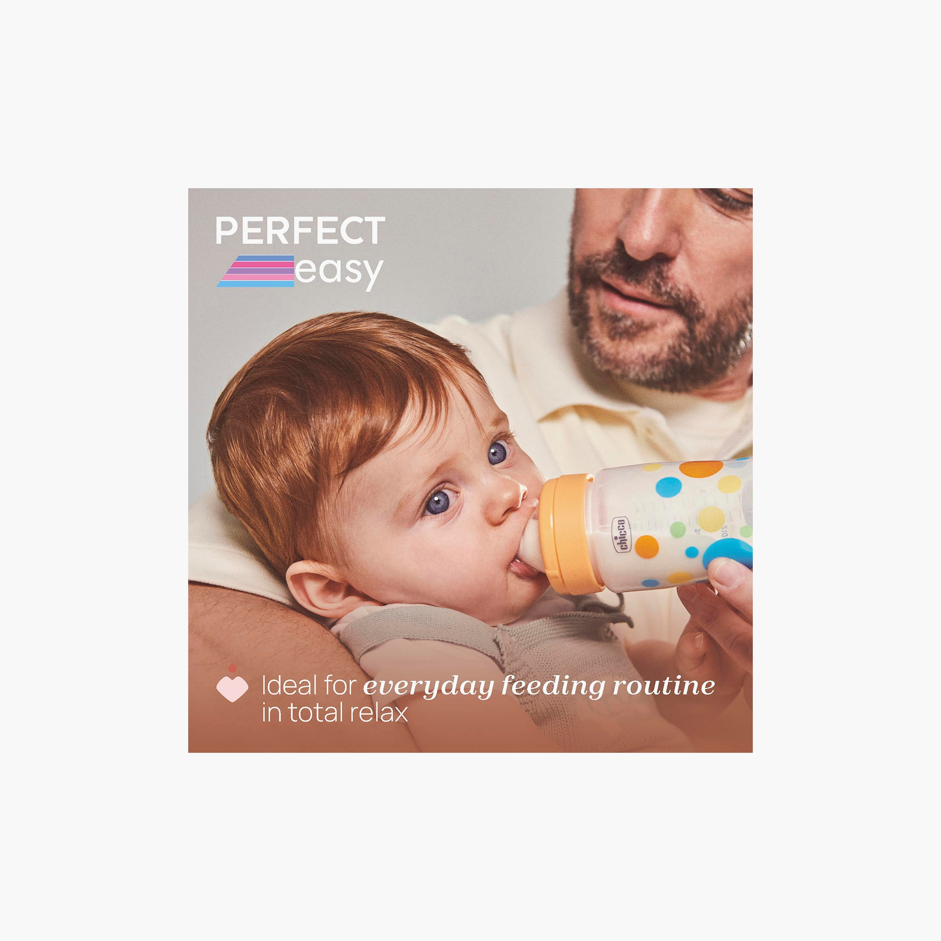 Chicco Perfect Easy Glass Slow Flow Silicone Feeding Bottle - 150ml - Green-baby-feeding-feedingbottles-bottlesandteats-image-5