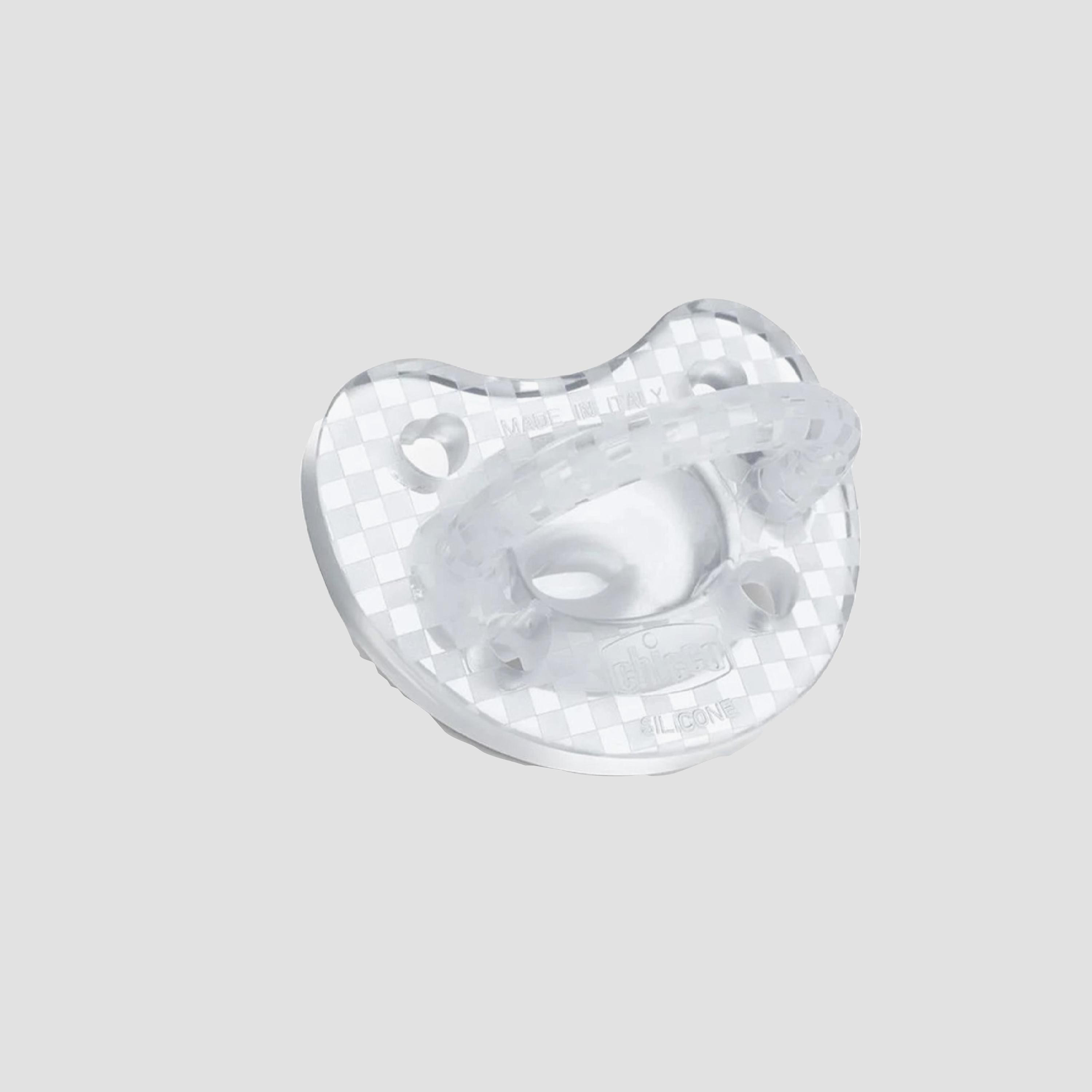 لهايات سيليكون ناعمة فيزيو فورما كريستال قطعتان من شيكو - من شهرين إلى 6 أشهر - شفاف-baby-feeding-pacifiers-image-3
