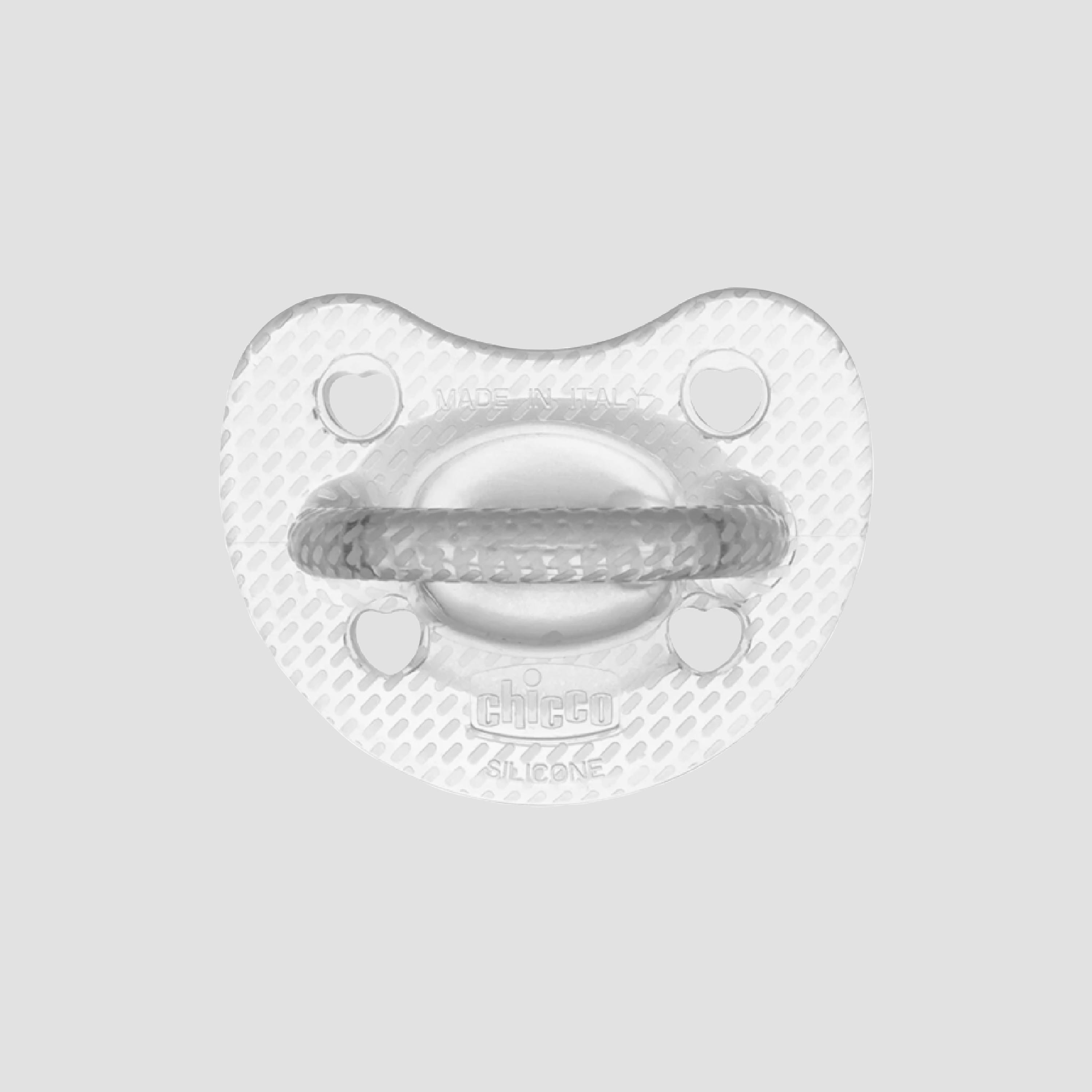 لهايات سيليكون ناعمة فيزيو فورما كريستال قطعتان من شيكو - من 6 إلى 16 شهرًا - شفاف-baby-feeding-pacifiers-image-1