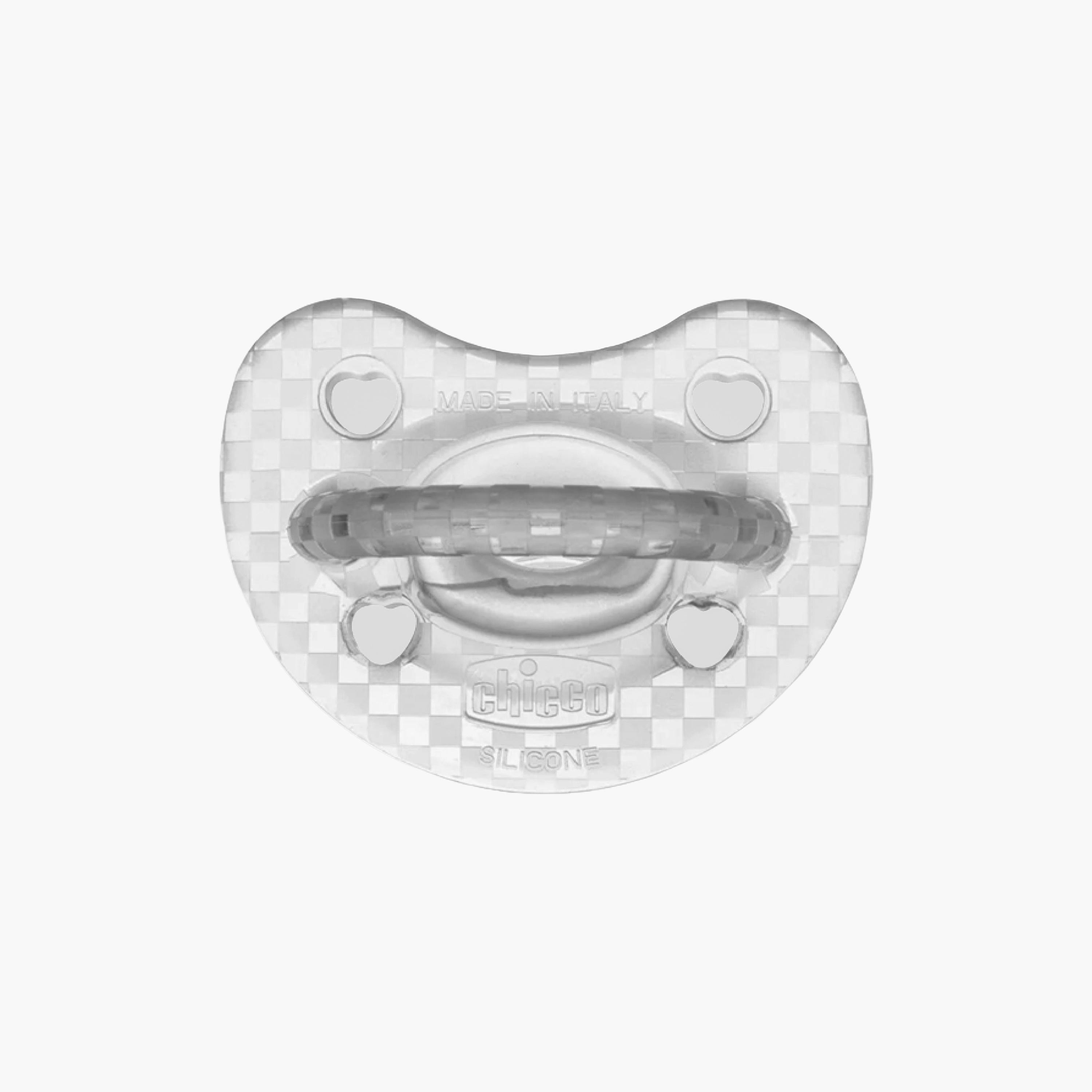 لهايات سيليكون ناعمة فيزيو فورما كريستال قطعتان من شيكو - من 16 إلى 36 شهرًا - شفاف-baby-feeding-pacifiers-image-2