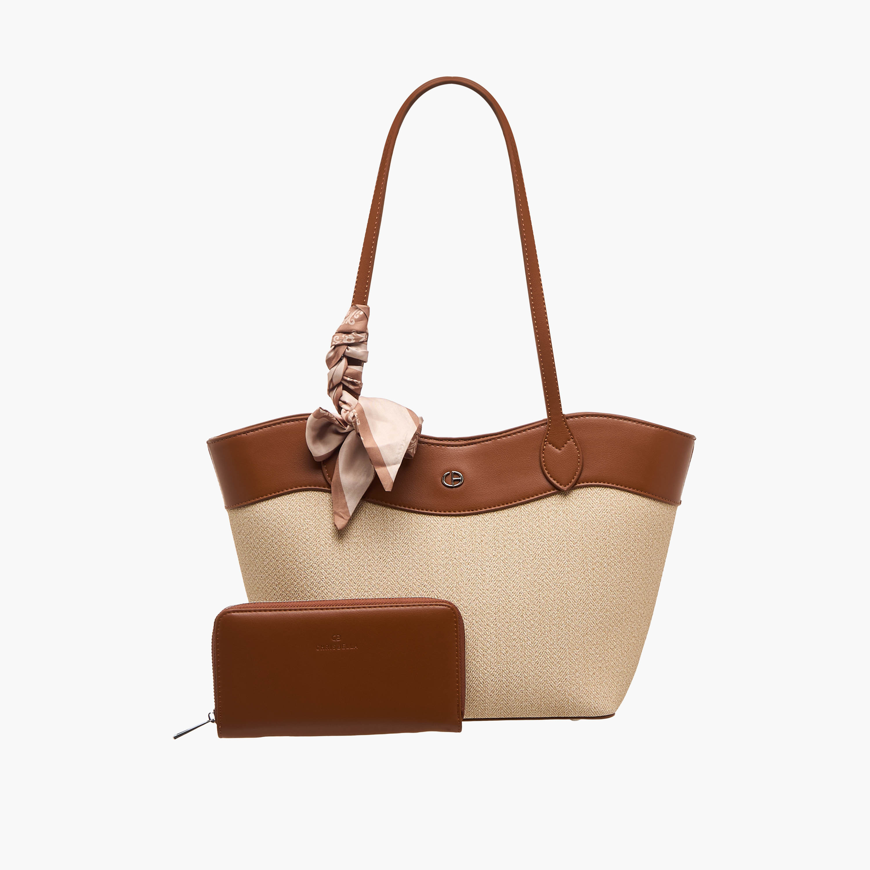 Chrisbella Panelled Tote Bag with Wallet-women-bagsandwallets-handbags-image-1