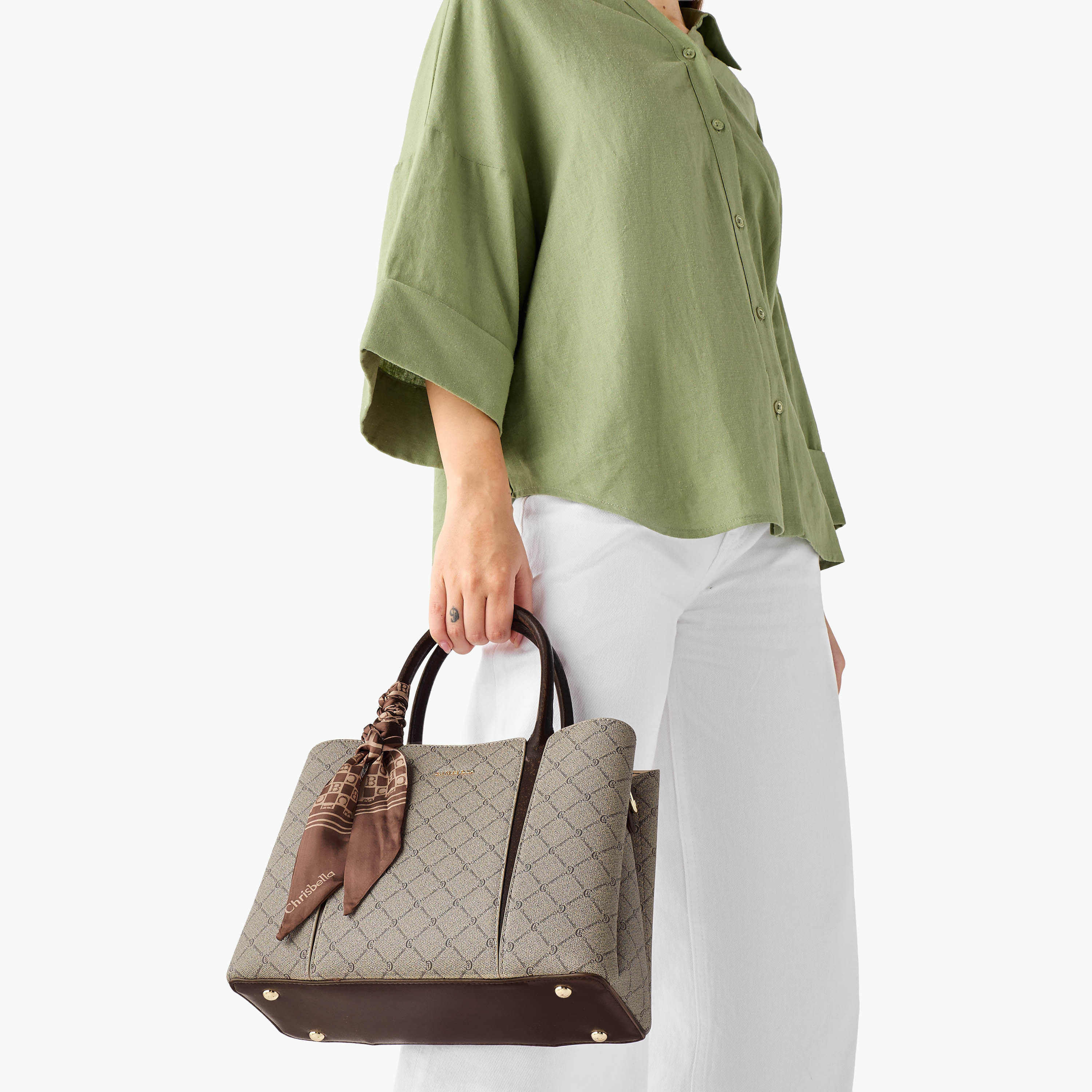 Chrisbella Monogram Print Tote Bag with Wallet-women-bagsandwallets-handbags-image-2