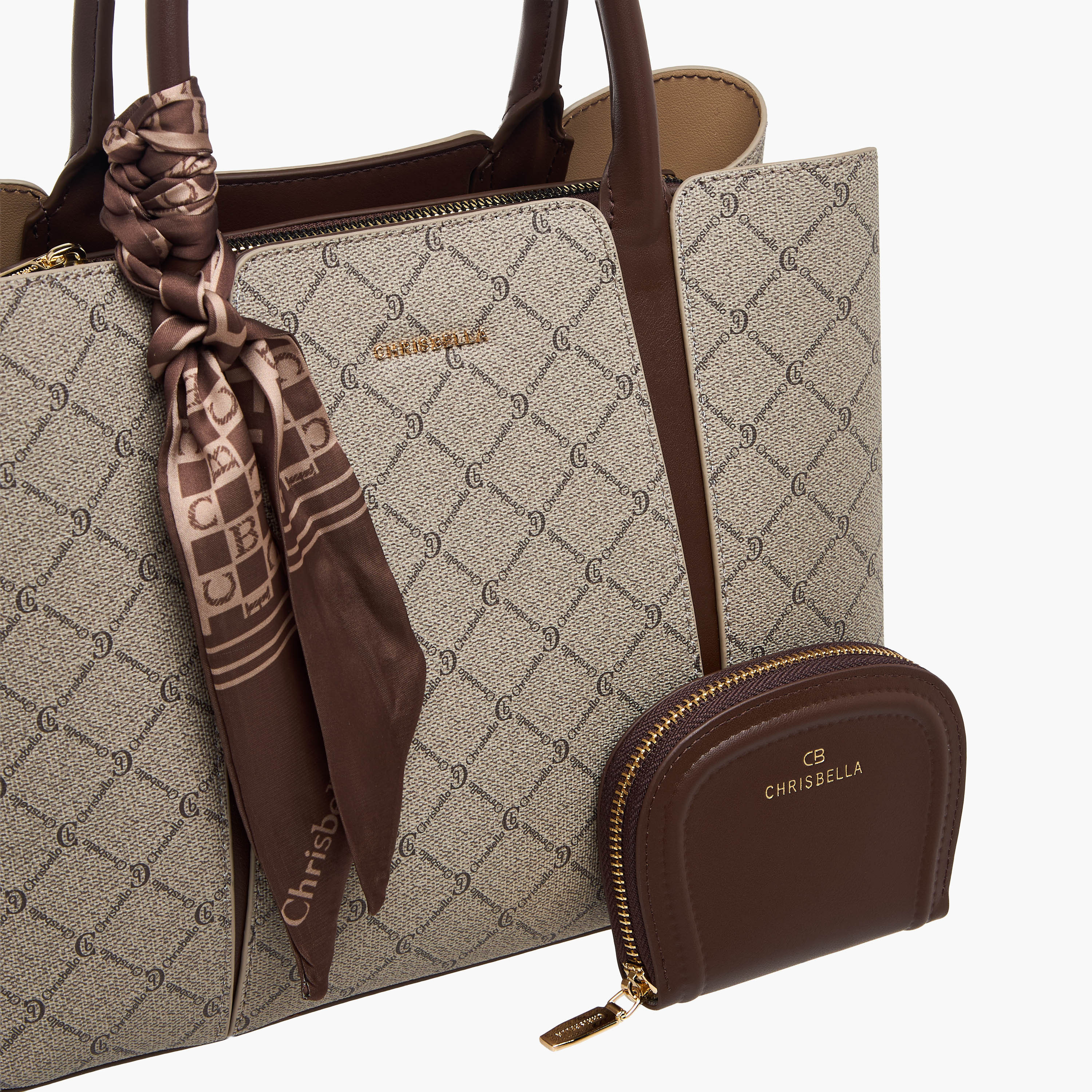 Chrisbella Monogram Print Tote Bag with Wallet-women-bagsandwallets-handbags-image-7