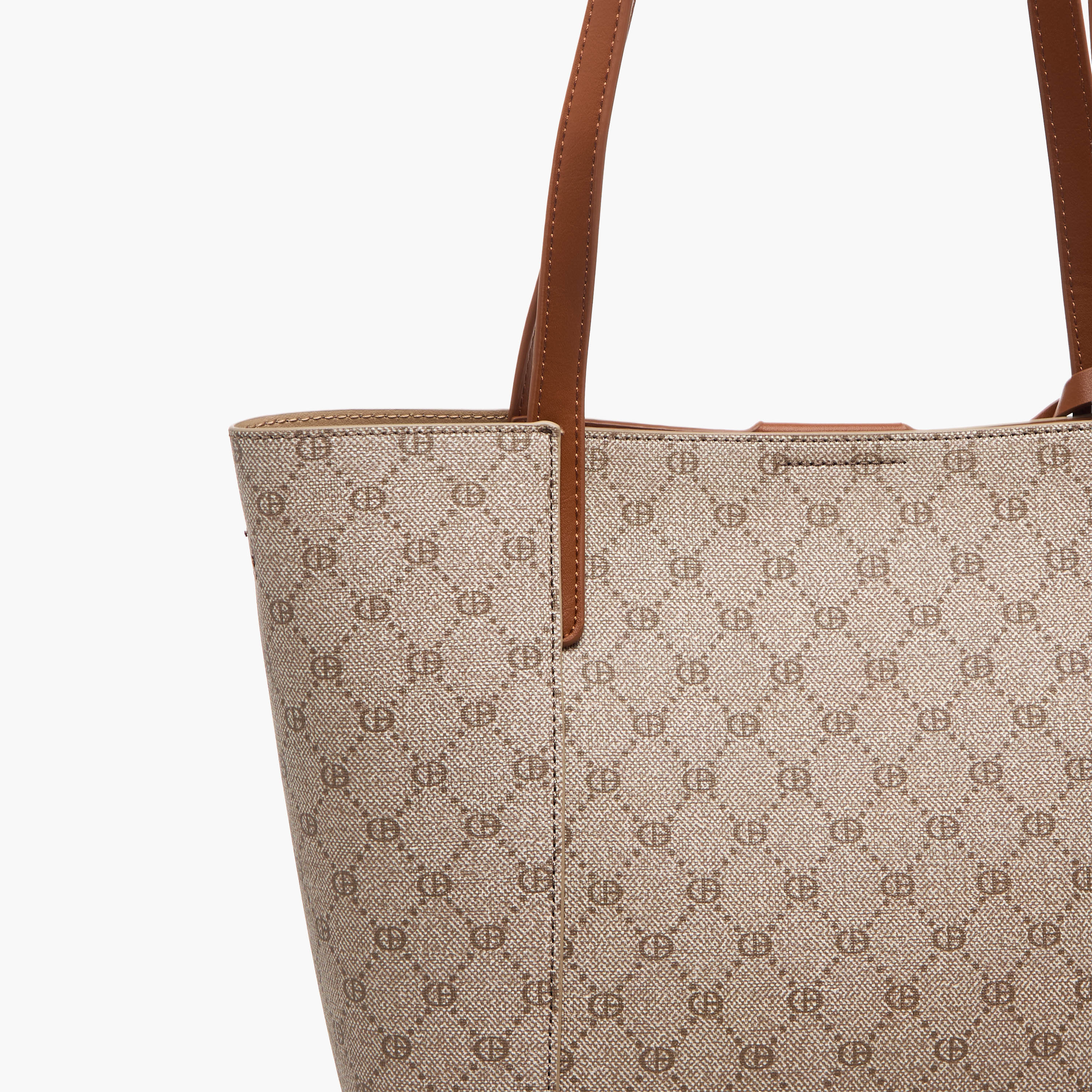 Chrisbella Monogram Print Tote Bag with Zip Around Wallet-women-bagsandwallets-handbags-image-7