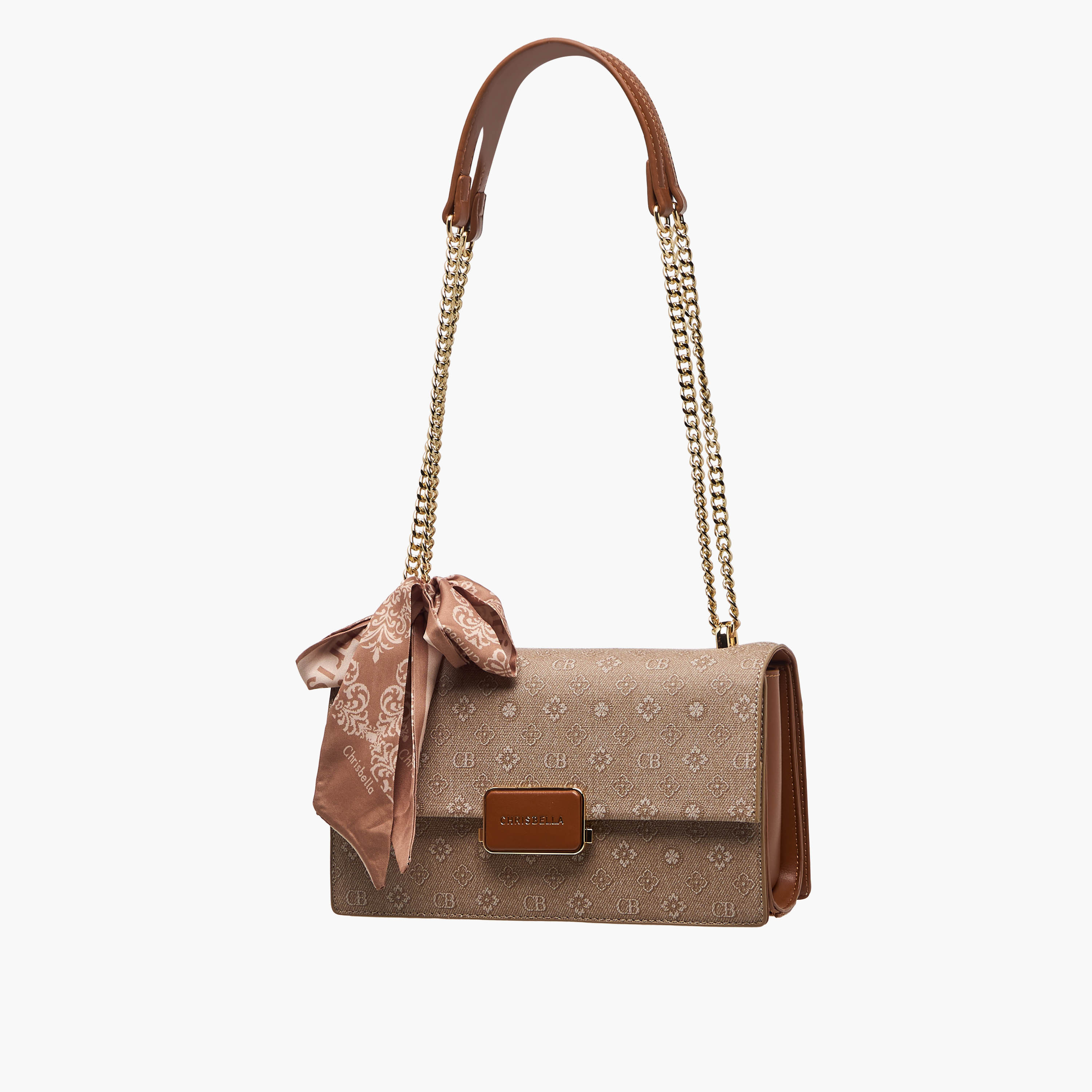 Chrisbella Scarf Accent Shoulder Bag with Wallet-women-bagsandwallets-handbags-image-3