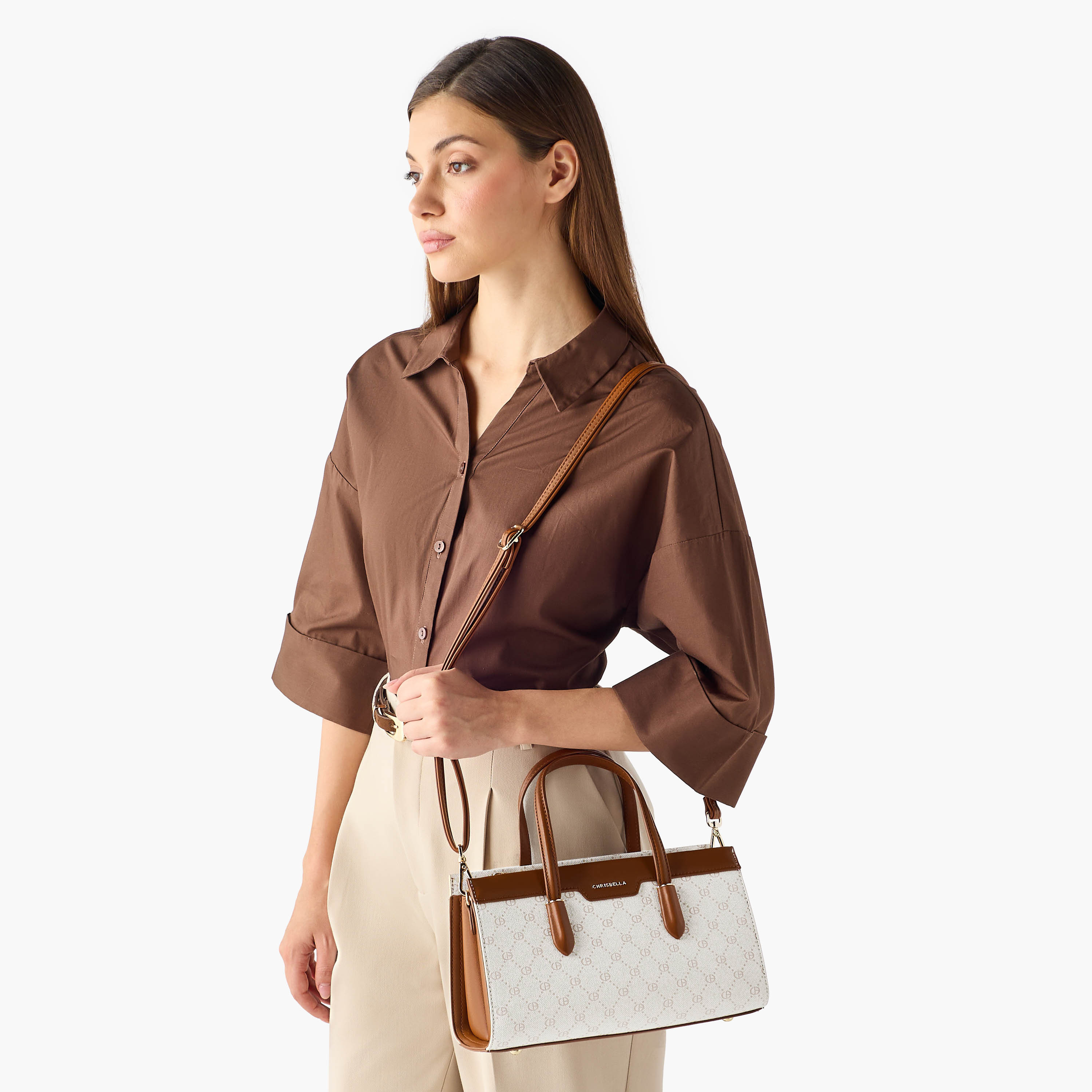 شنطة توت بطبعات مع محفظة من كريسبيلا-women-bagsandwallets-handbags-image-3